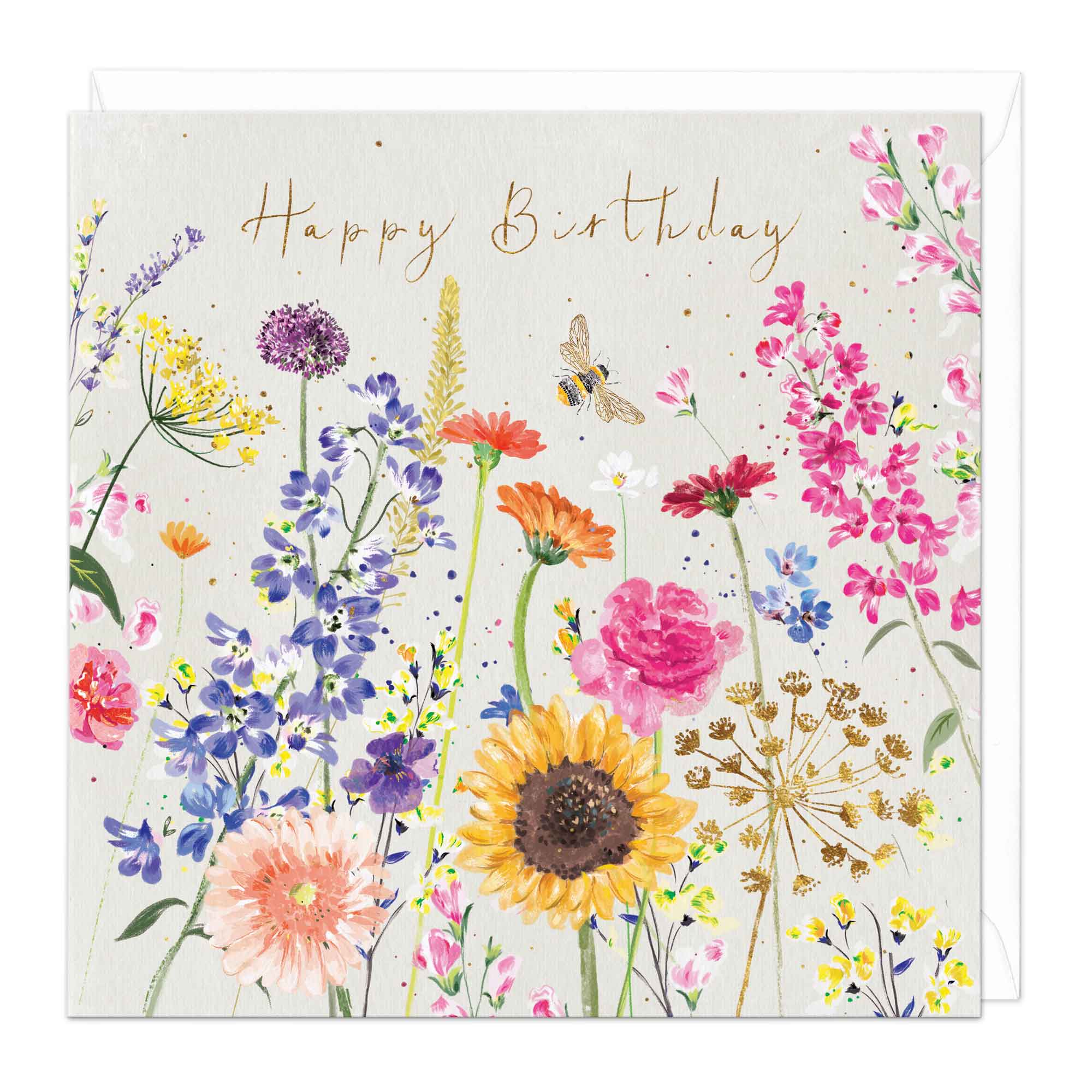 Summer Garden Happy Birthday Card