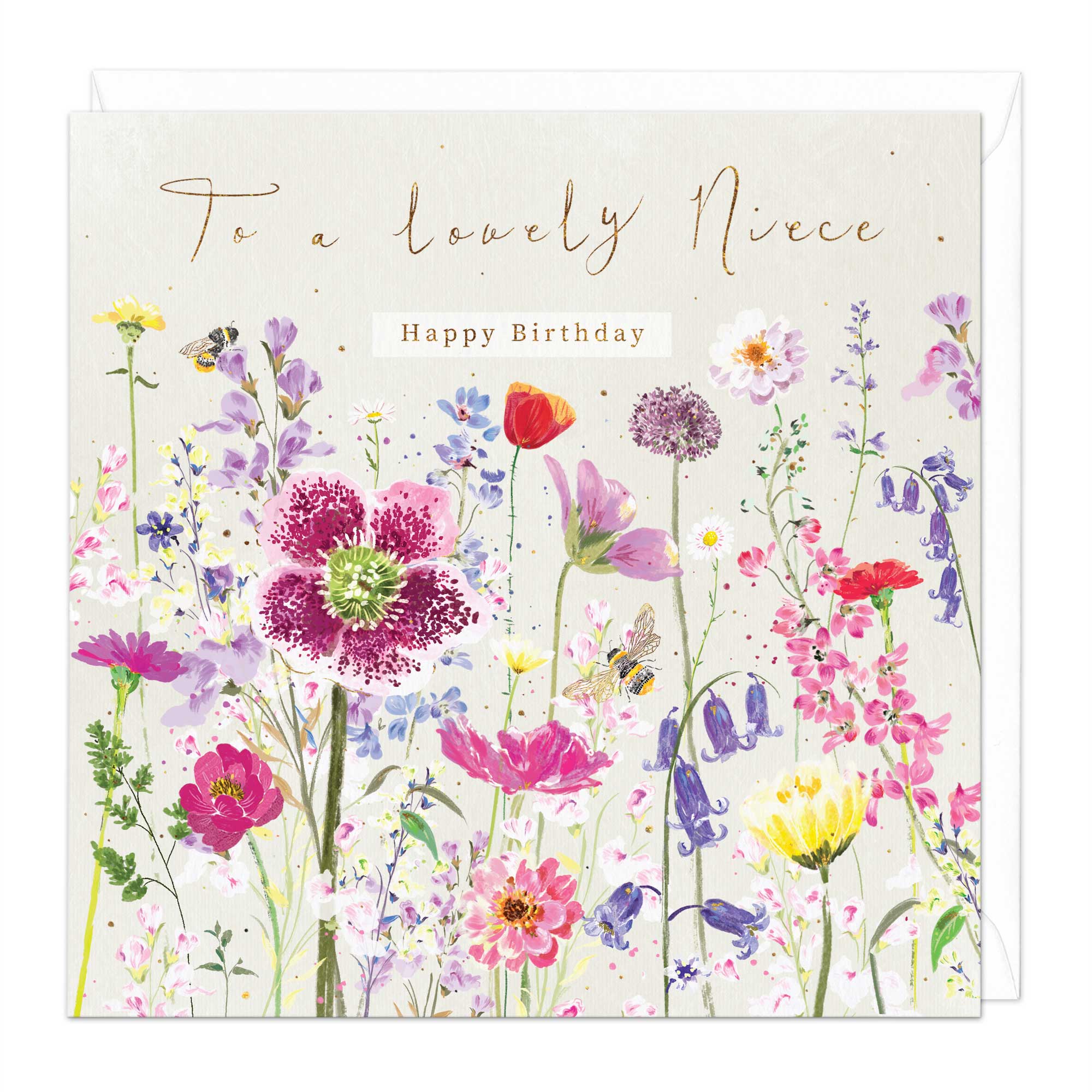 Summer Garden Niece Birthday Card