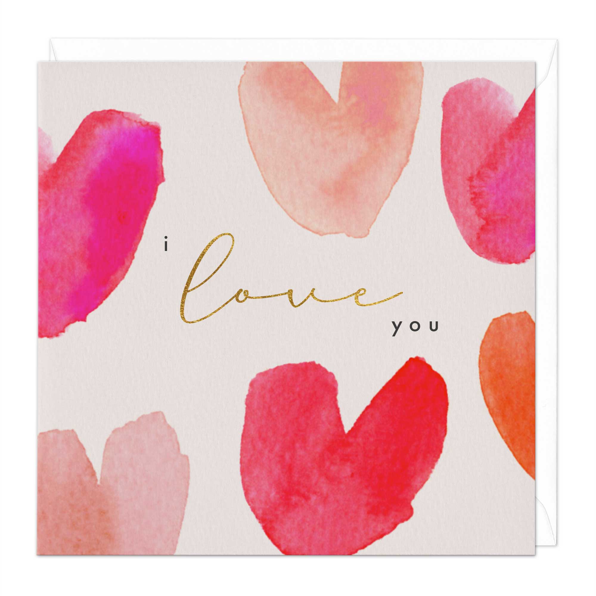 Heart Print I Love You Card