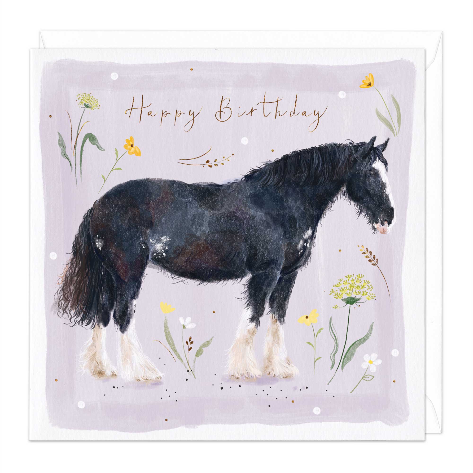 Shire Horse Birthday Card
