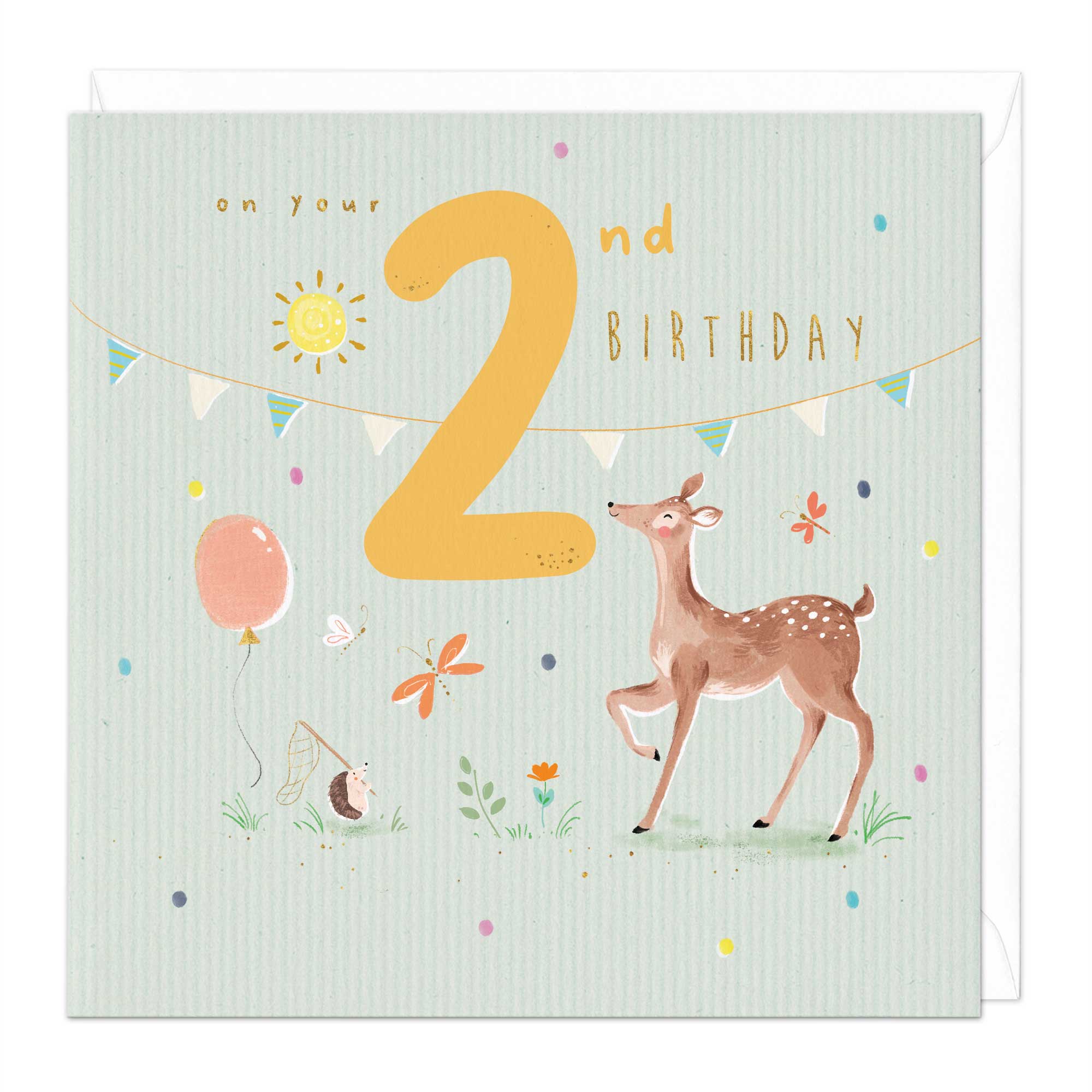 Woodland Animals 2nd Birthday Card