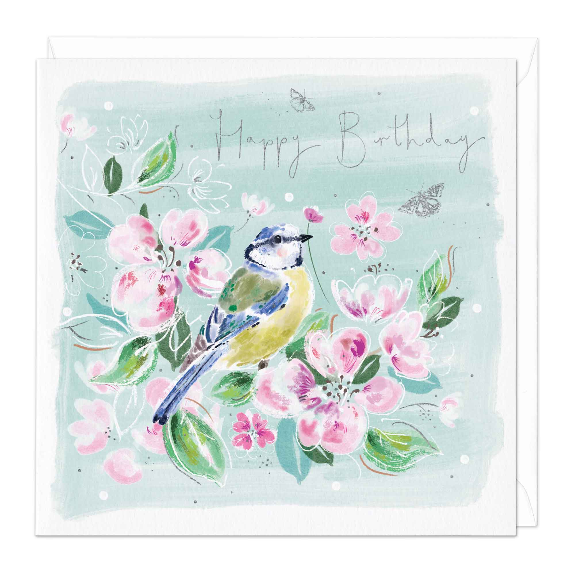 Blue Tit Birthday Card