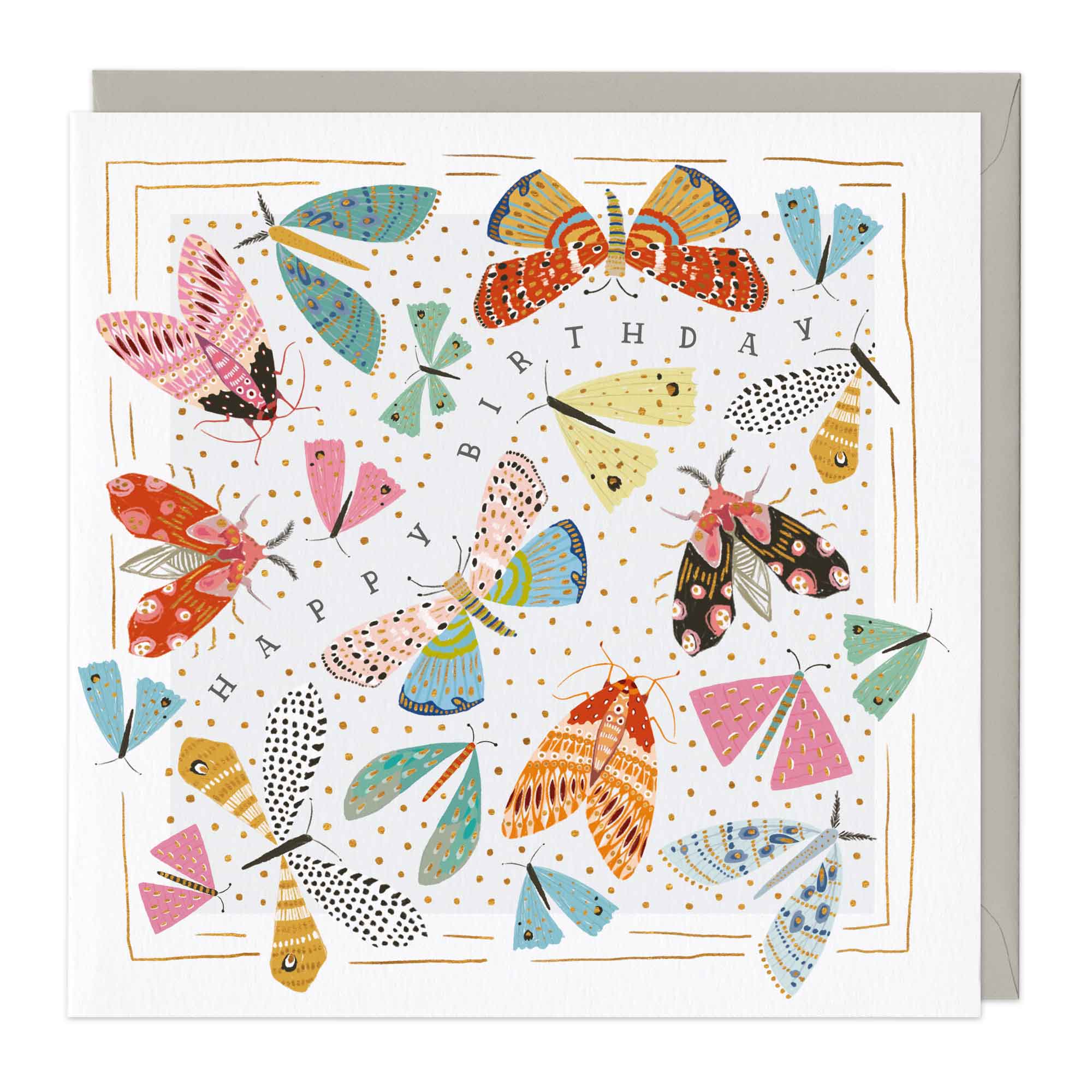 Contemporary Butterflies Birthday Card