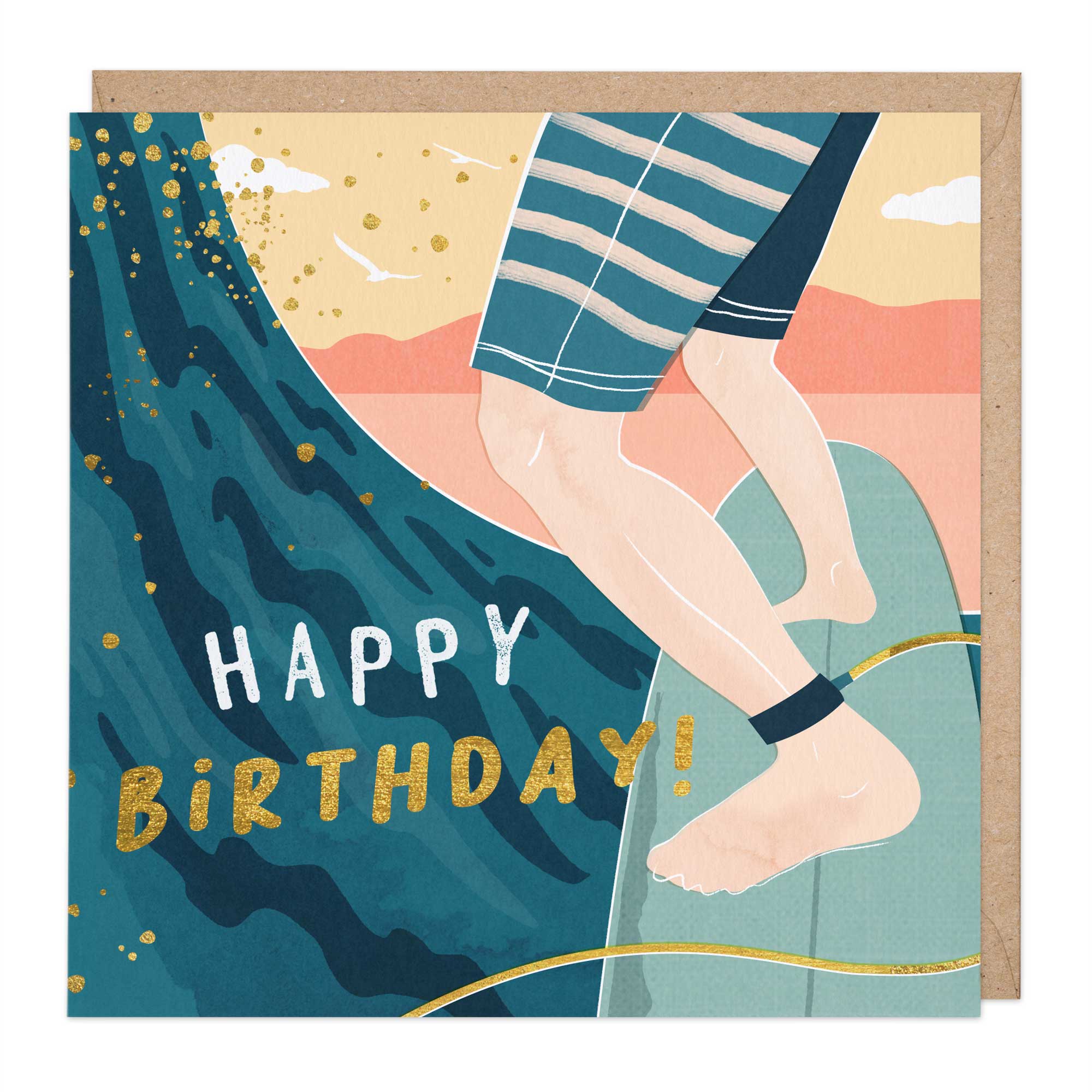 Surfer Birthday Card