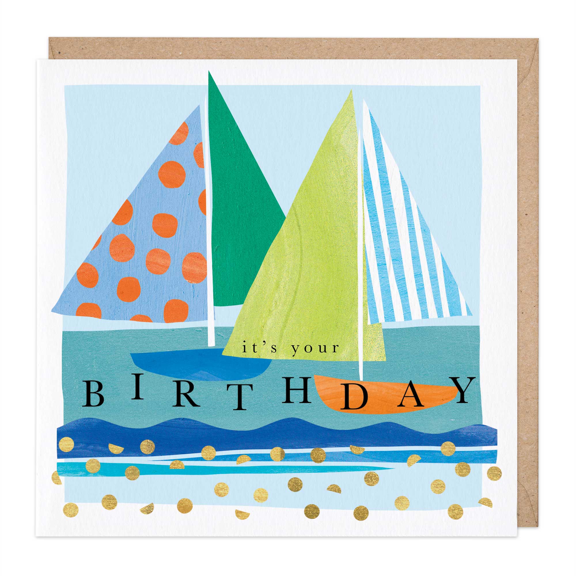 Two Sail Boats Birthday Card