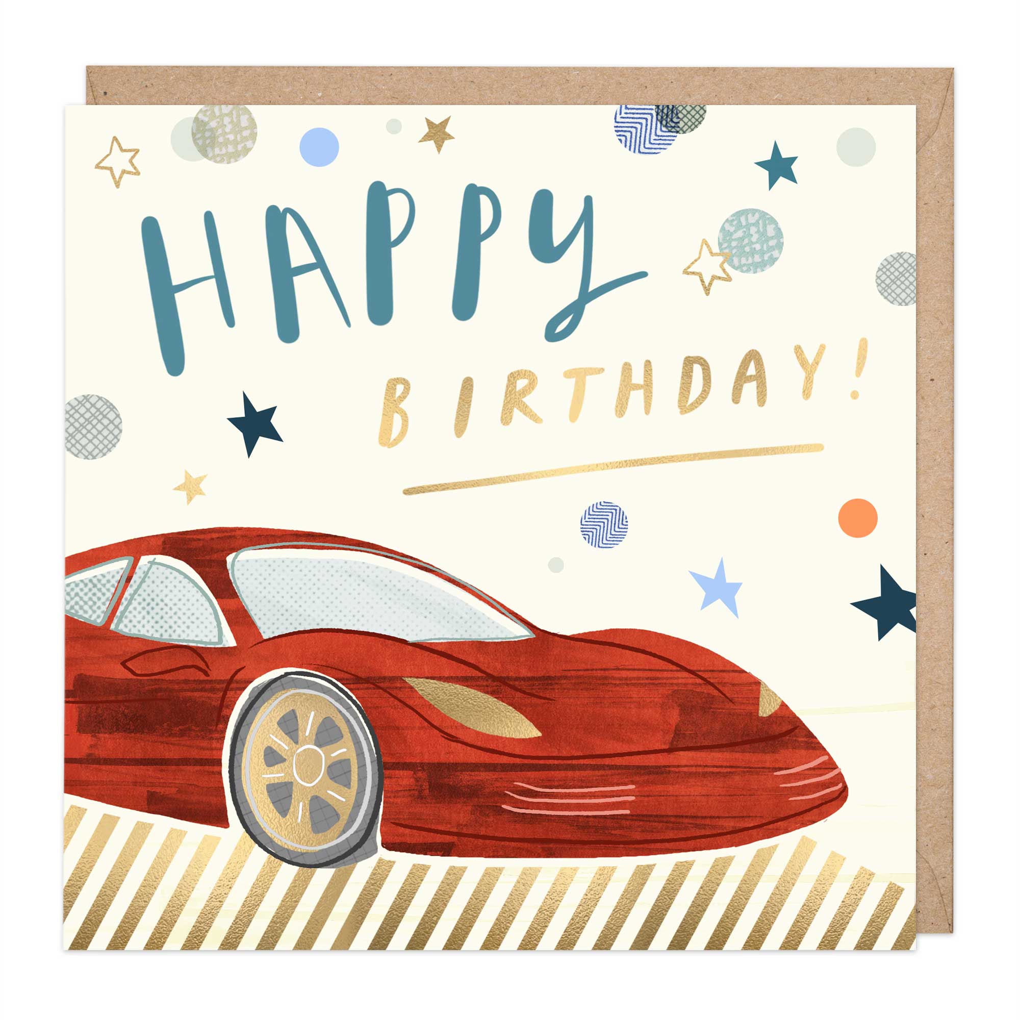 Red Sports Car Birthday Card