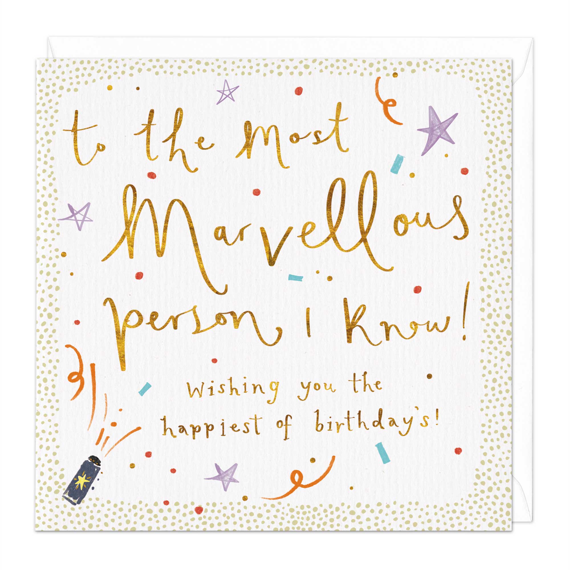 Marvellous Person Birthday Card