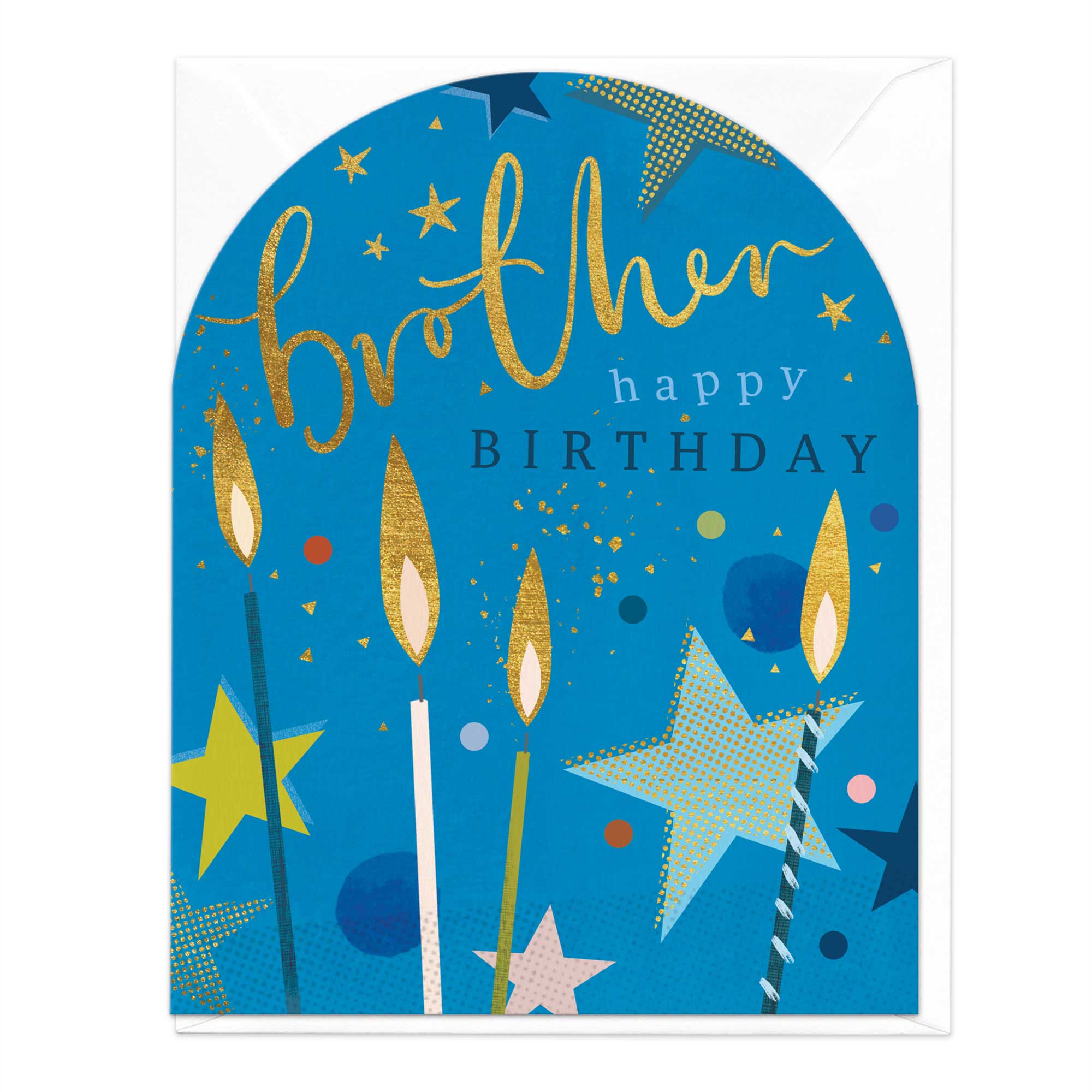 Blue Brother Arch Birthday Card