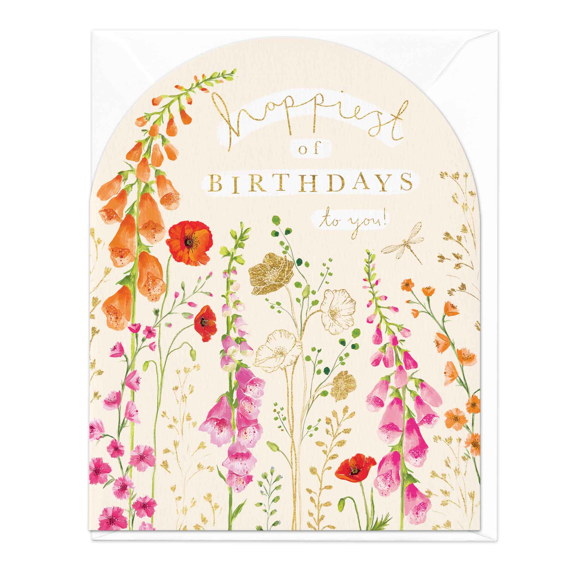 Mixed Colour Flowers Birthday Card