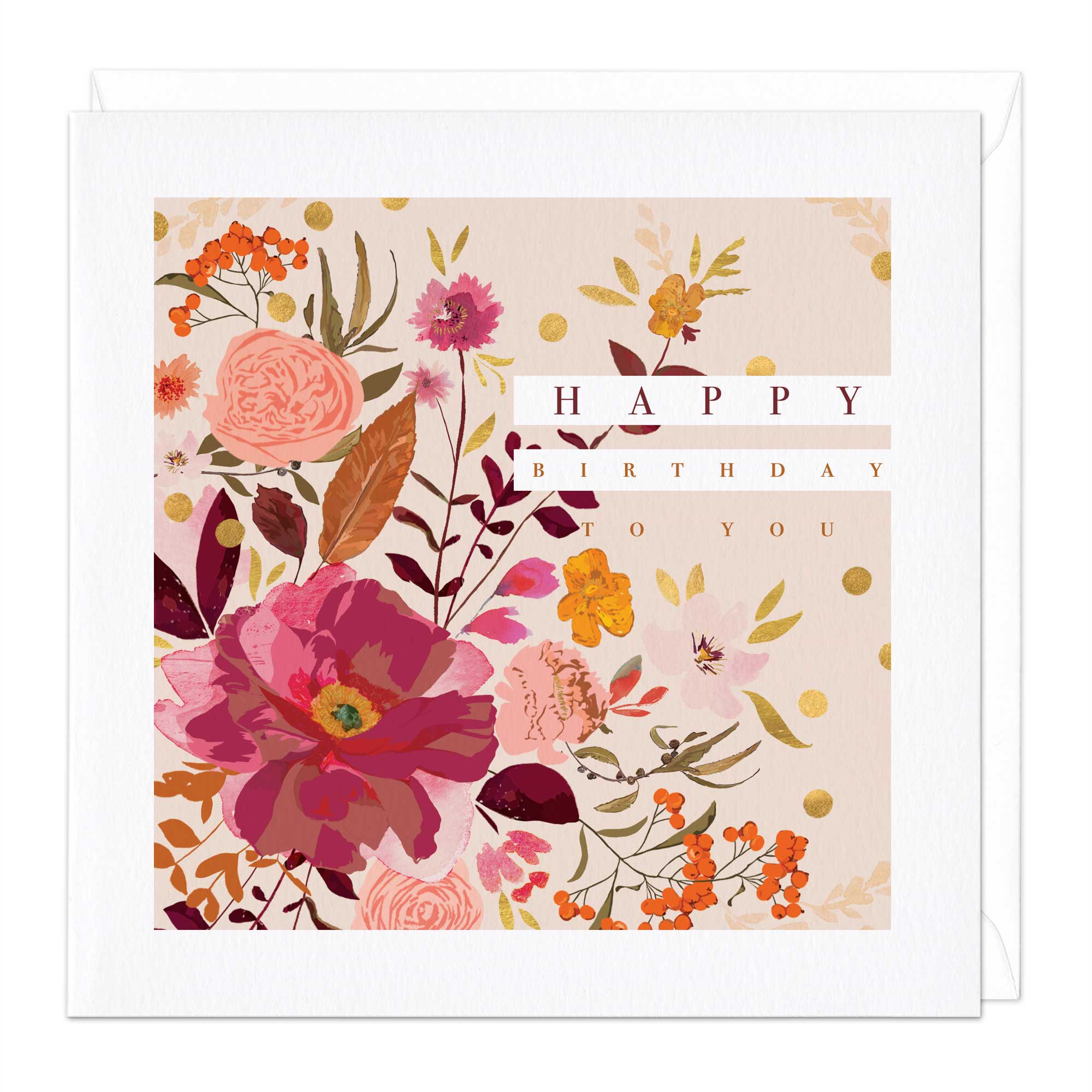 Autumn Flowers Iii Birthday Card