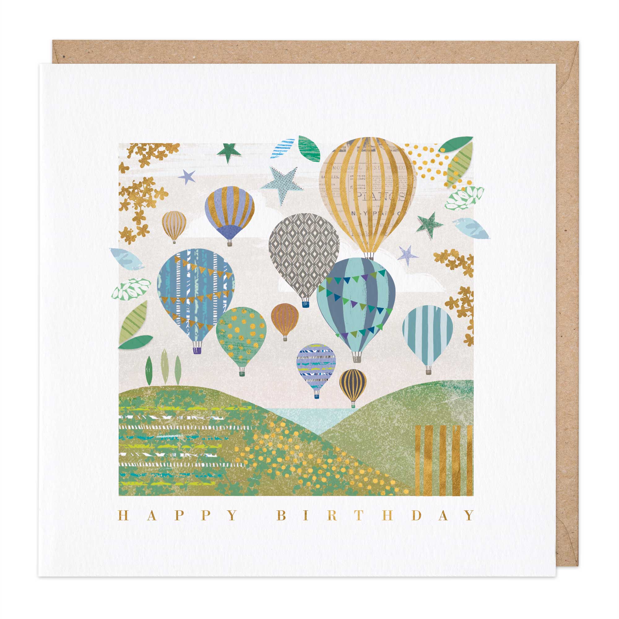 Hot Air Balloon Happy Birthday Card