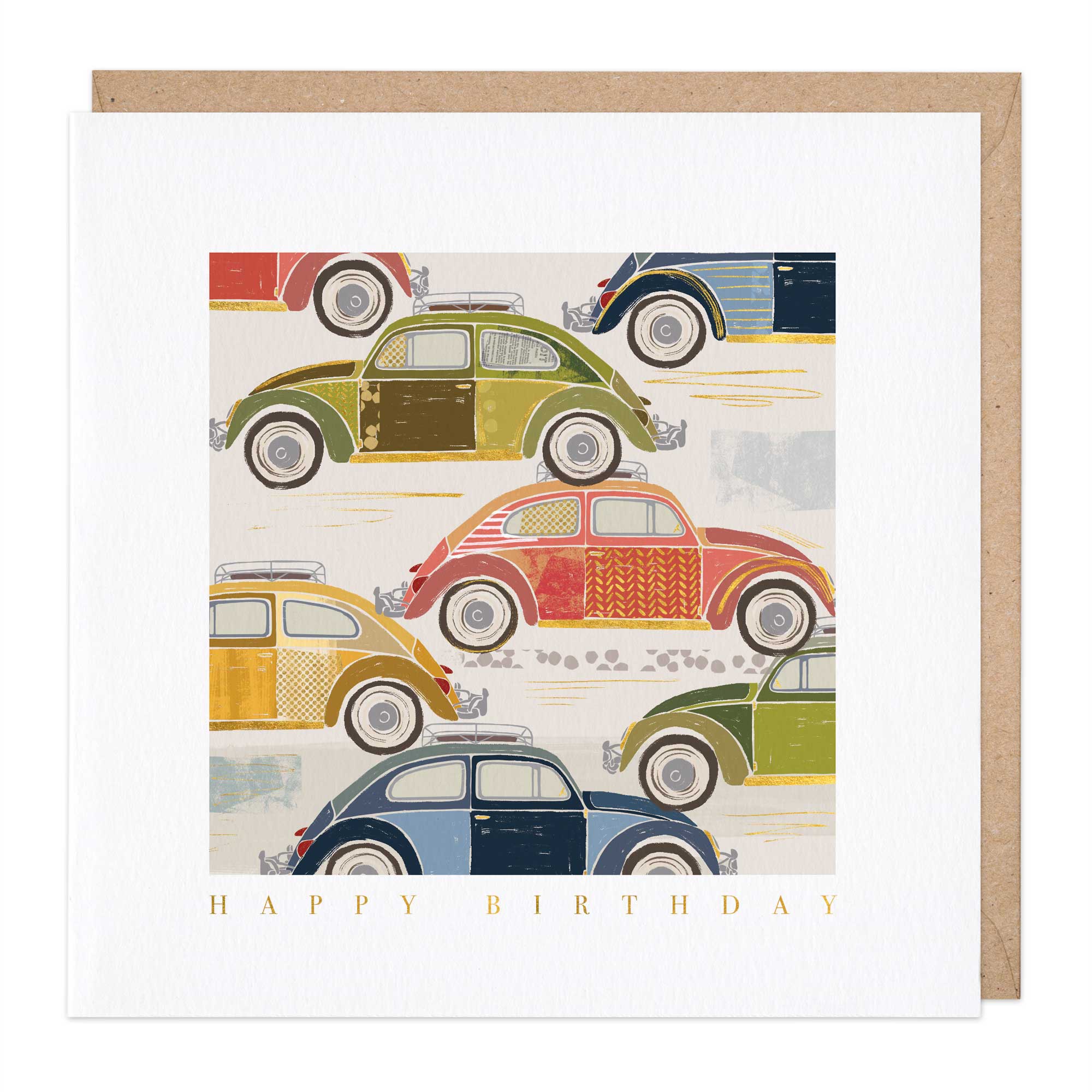 Vintage Cars Birthday Card