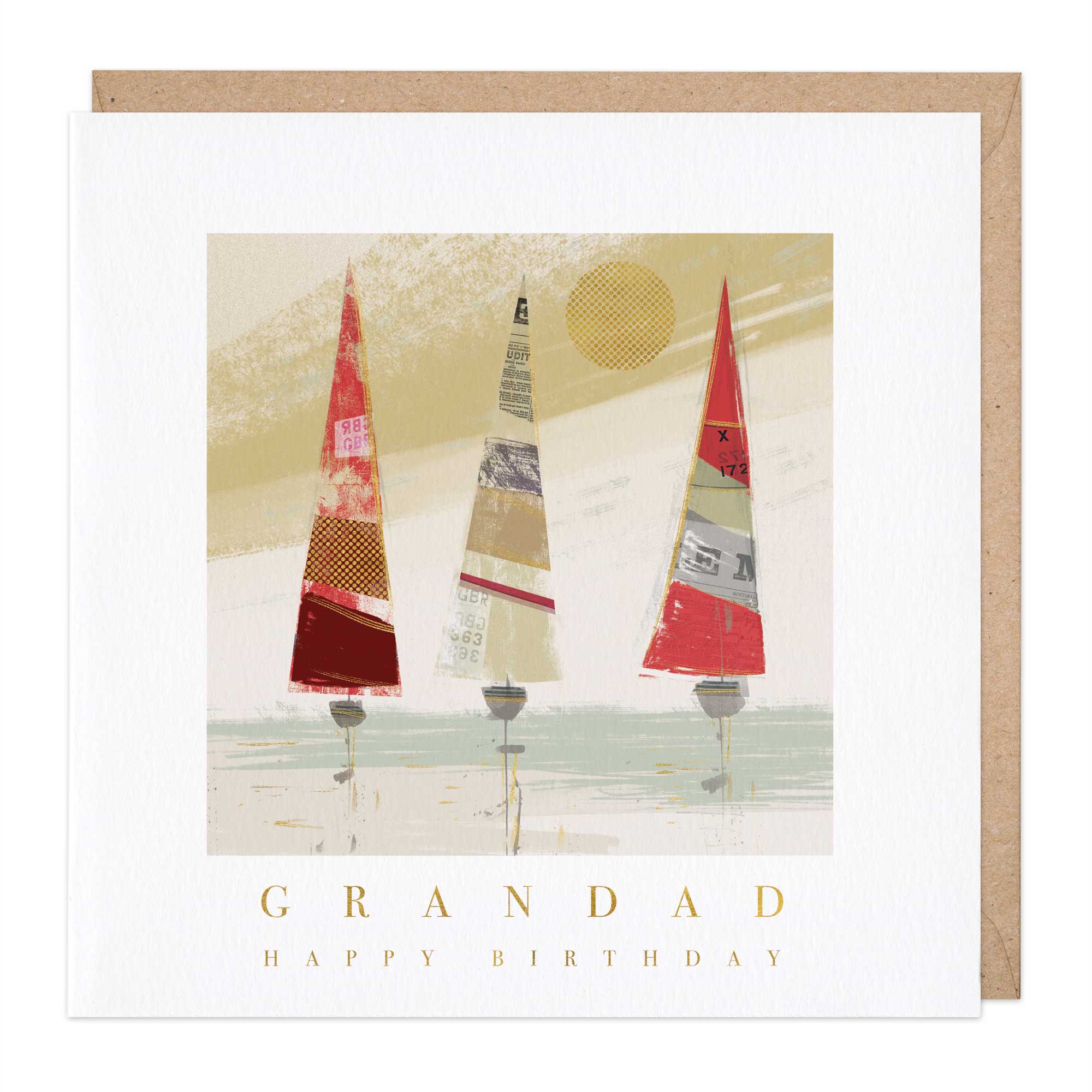 Sailing Ships Grandad Birthday Card