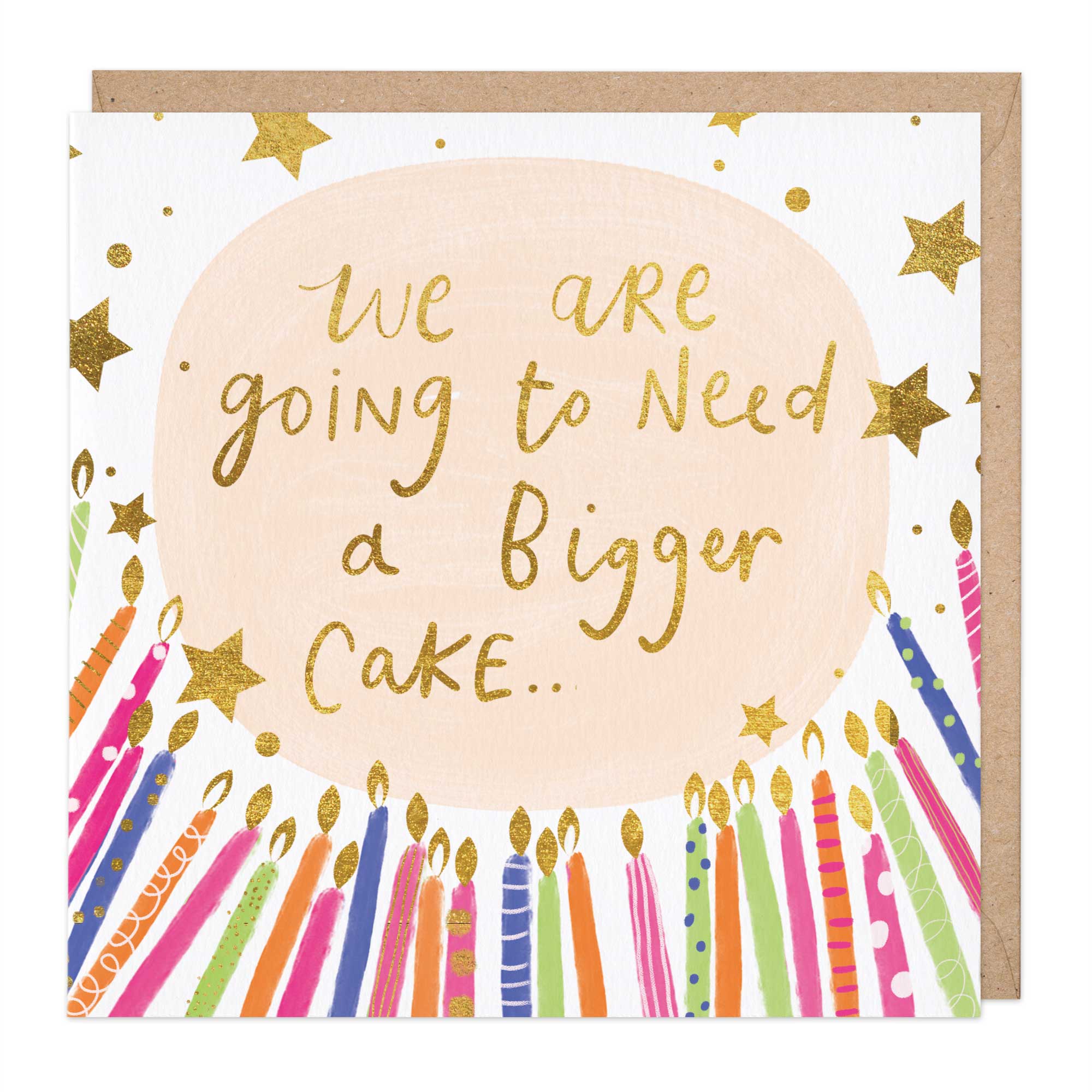 A Bigger Cake Birthday Card