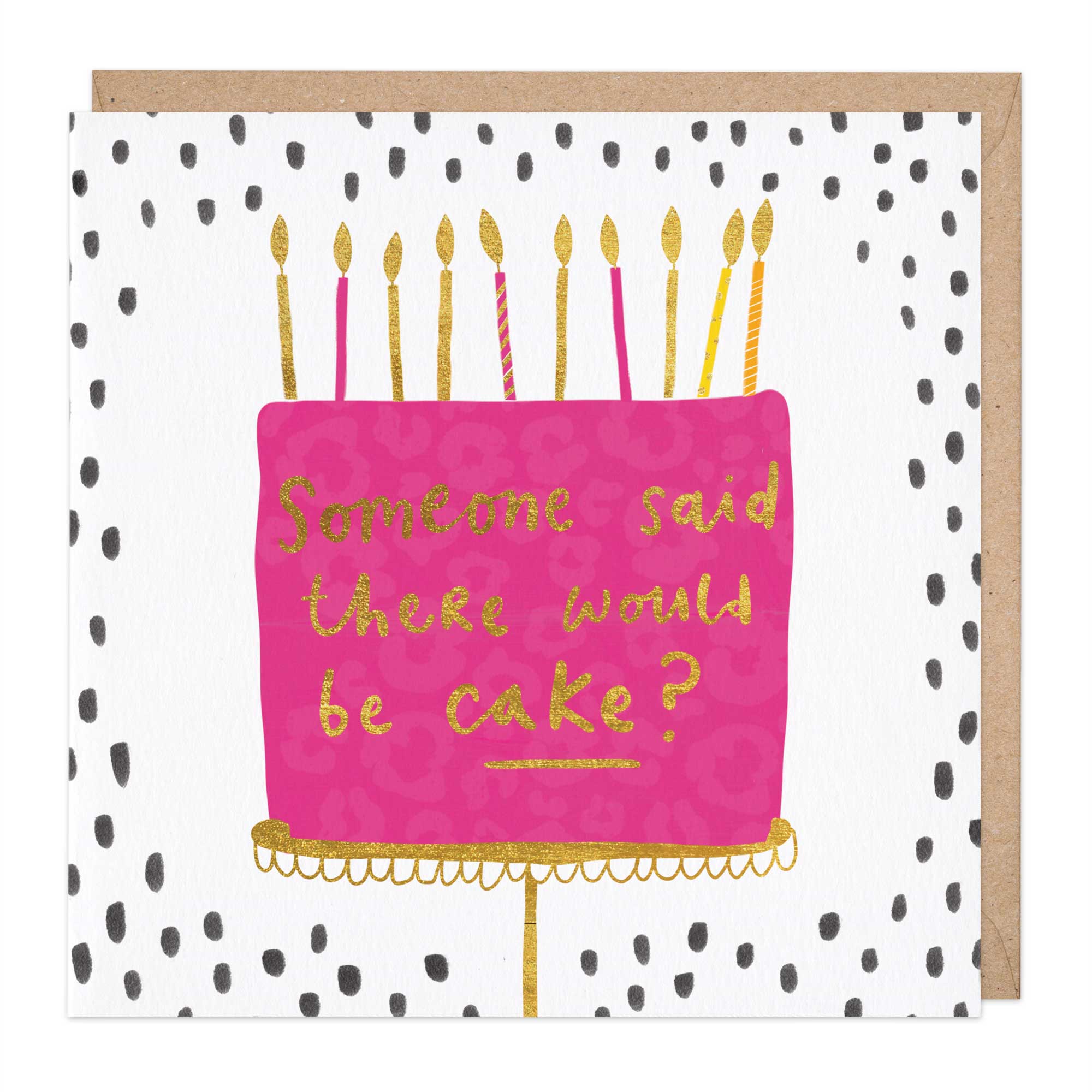 Pink Birthday Cake Card