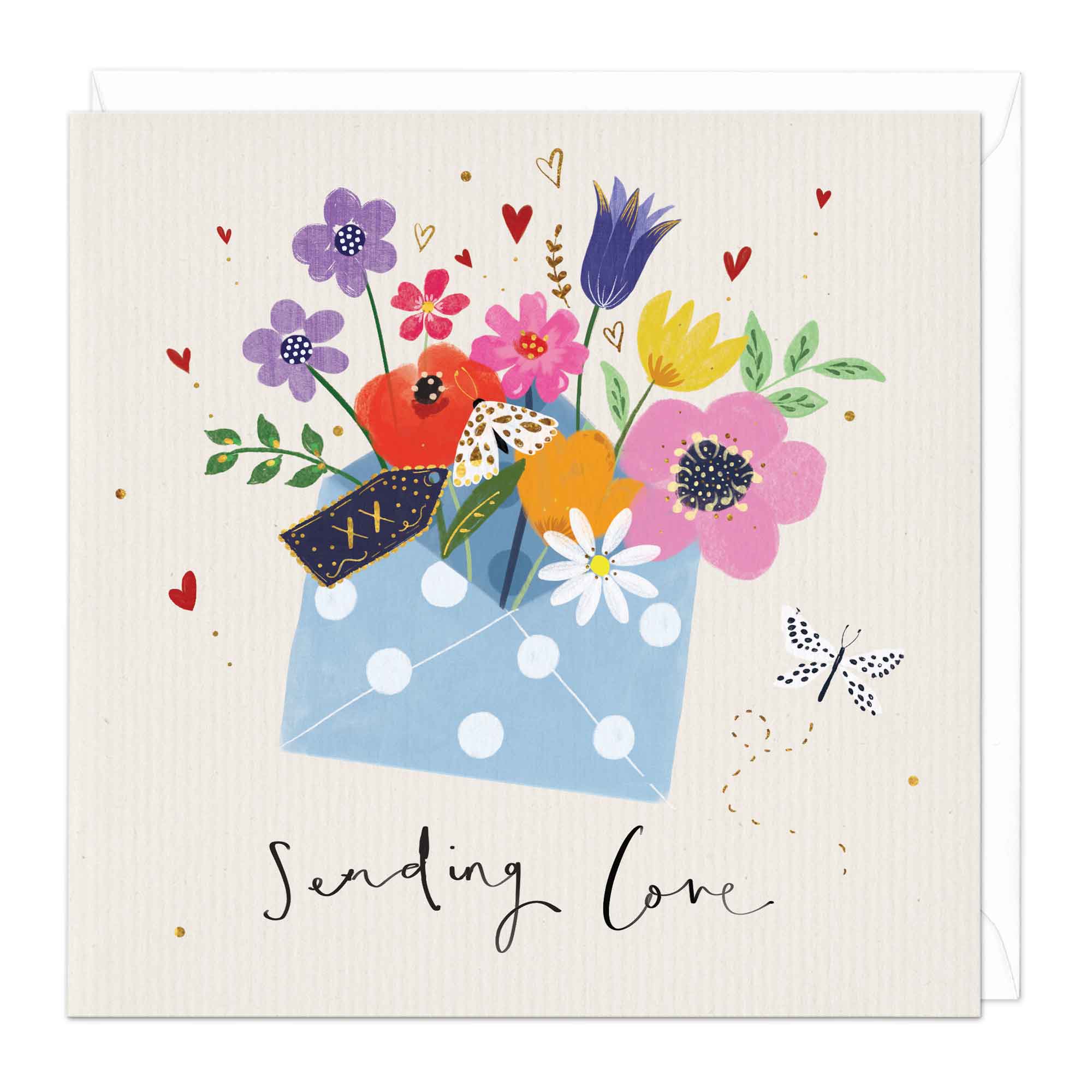 Sending Love Floral Envelope Card