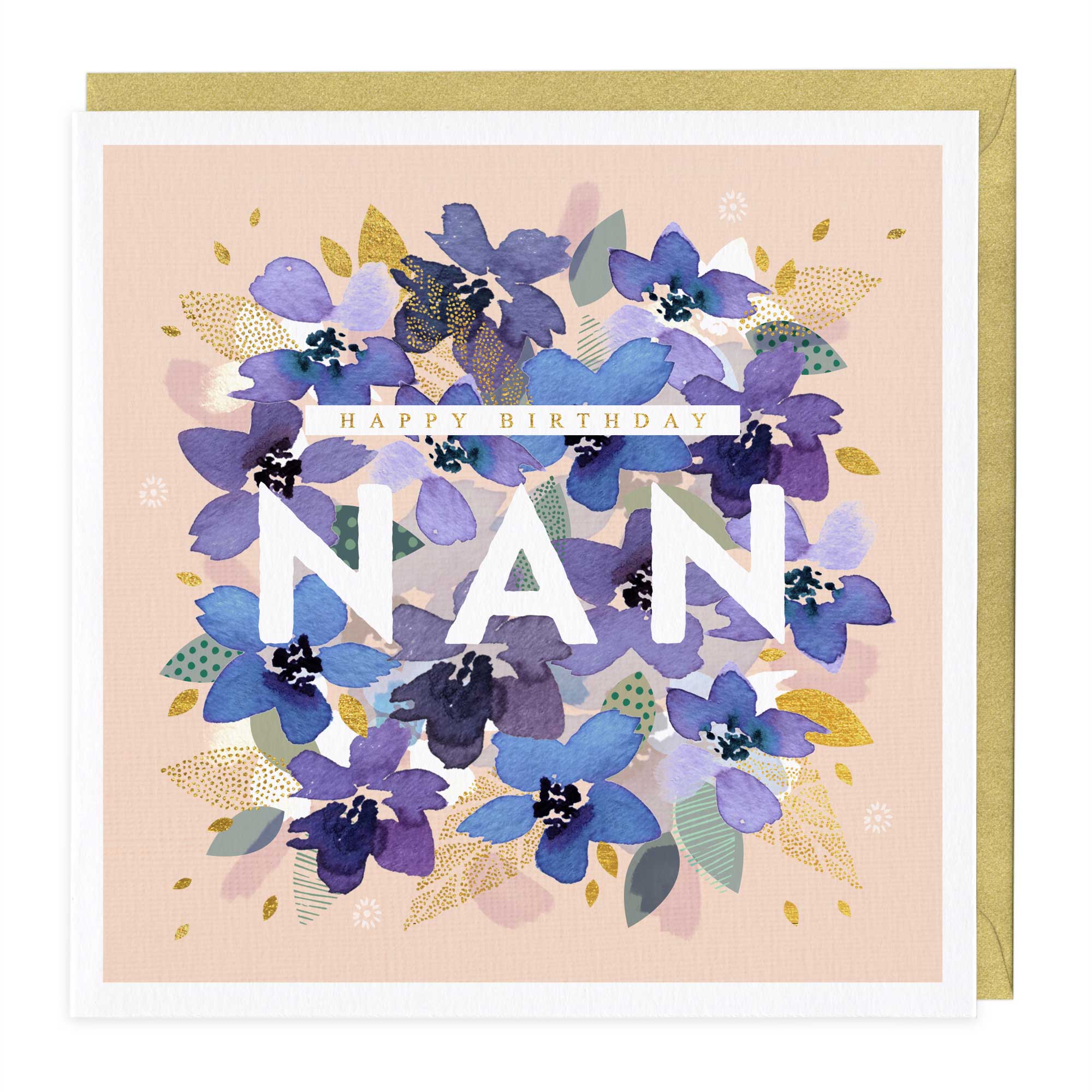 Nan Floral Birthday Card