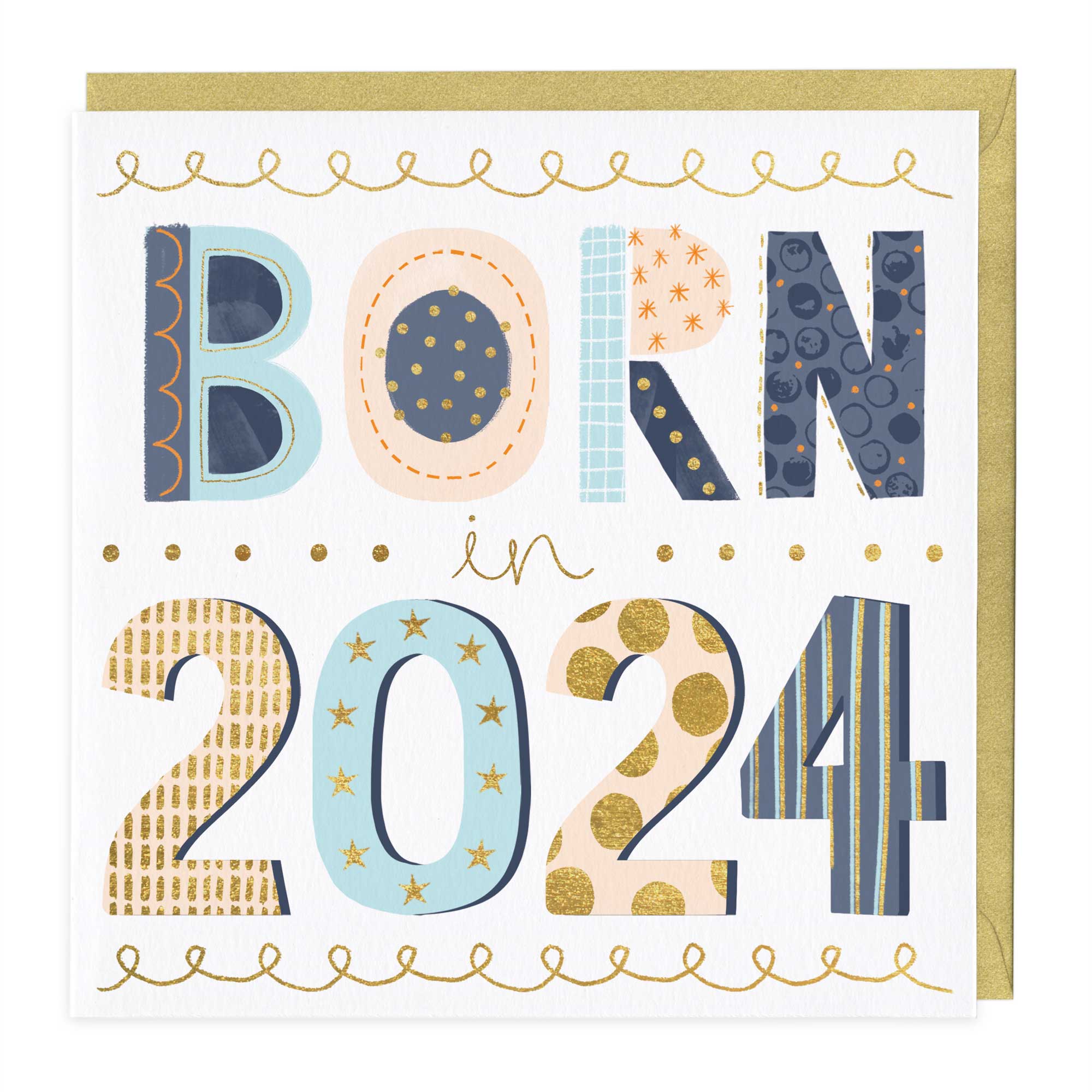Born In 2024 Patchwork Card