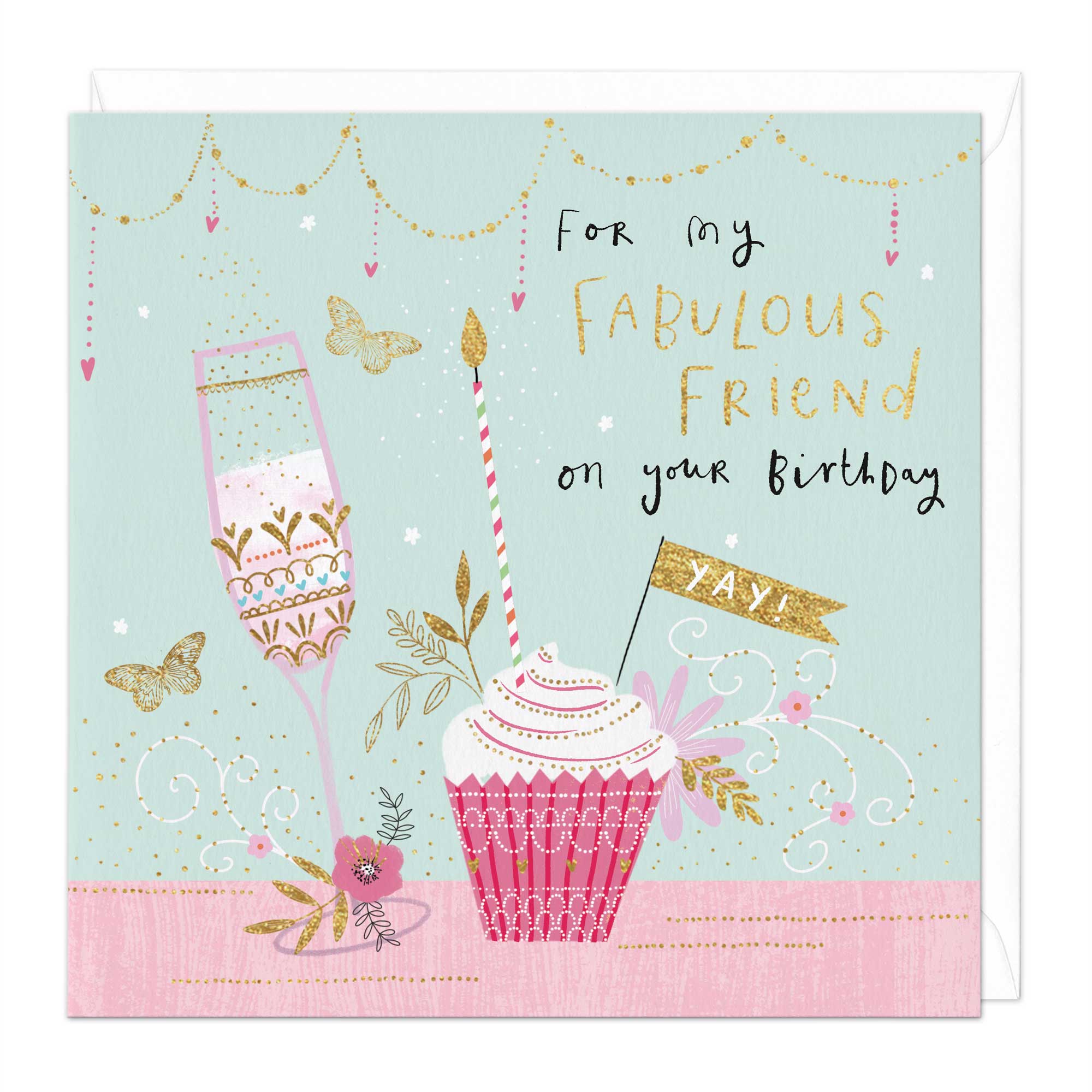 Fabulous Friend Cupcake Birthday Card