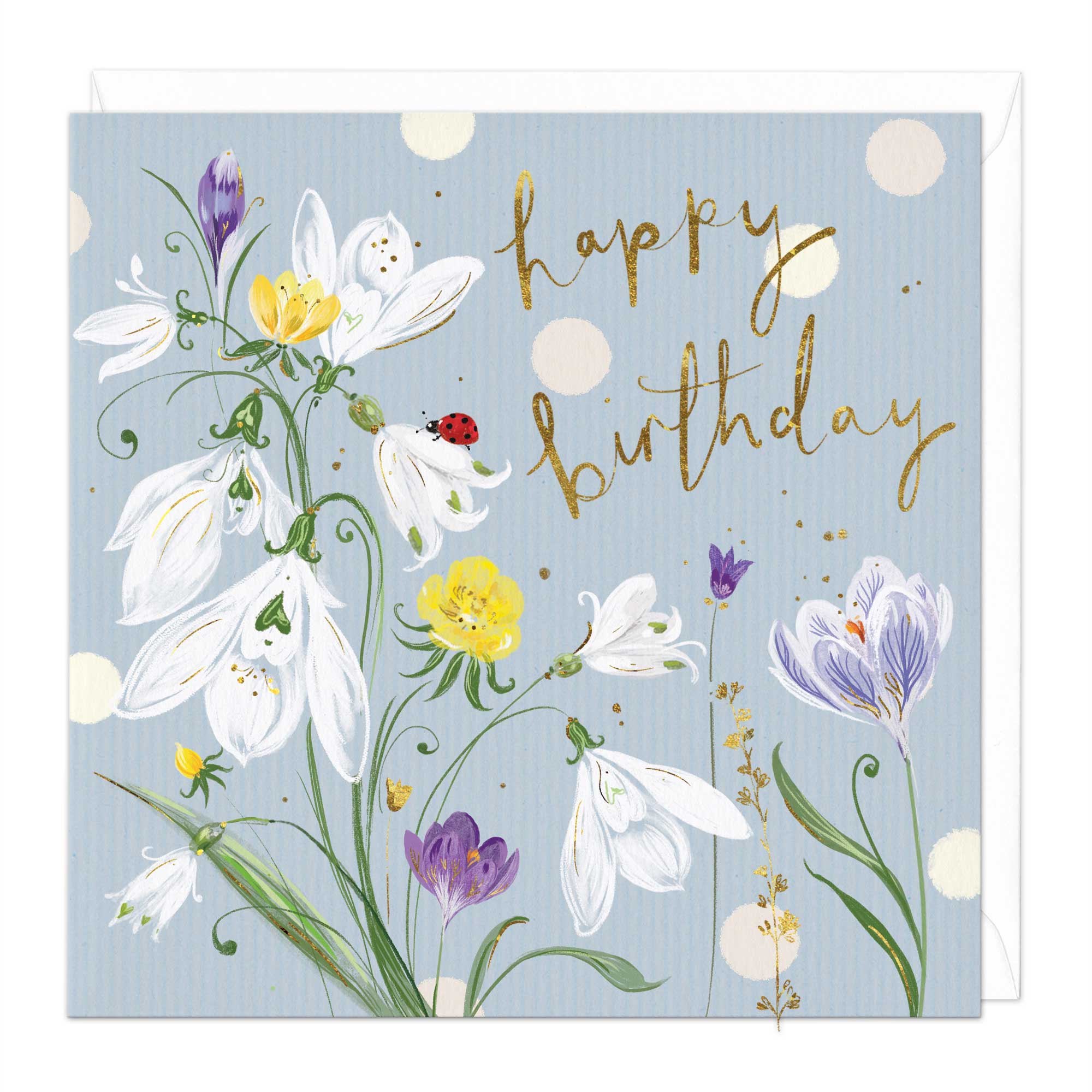 Spring Snowdrops Birthday Card