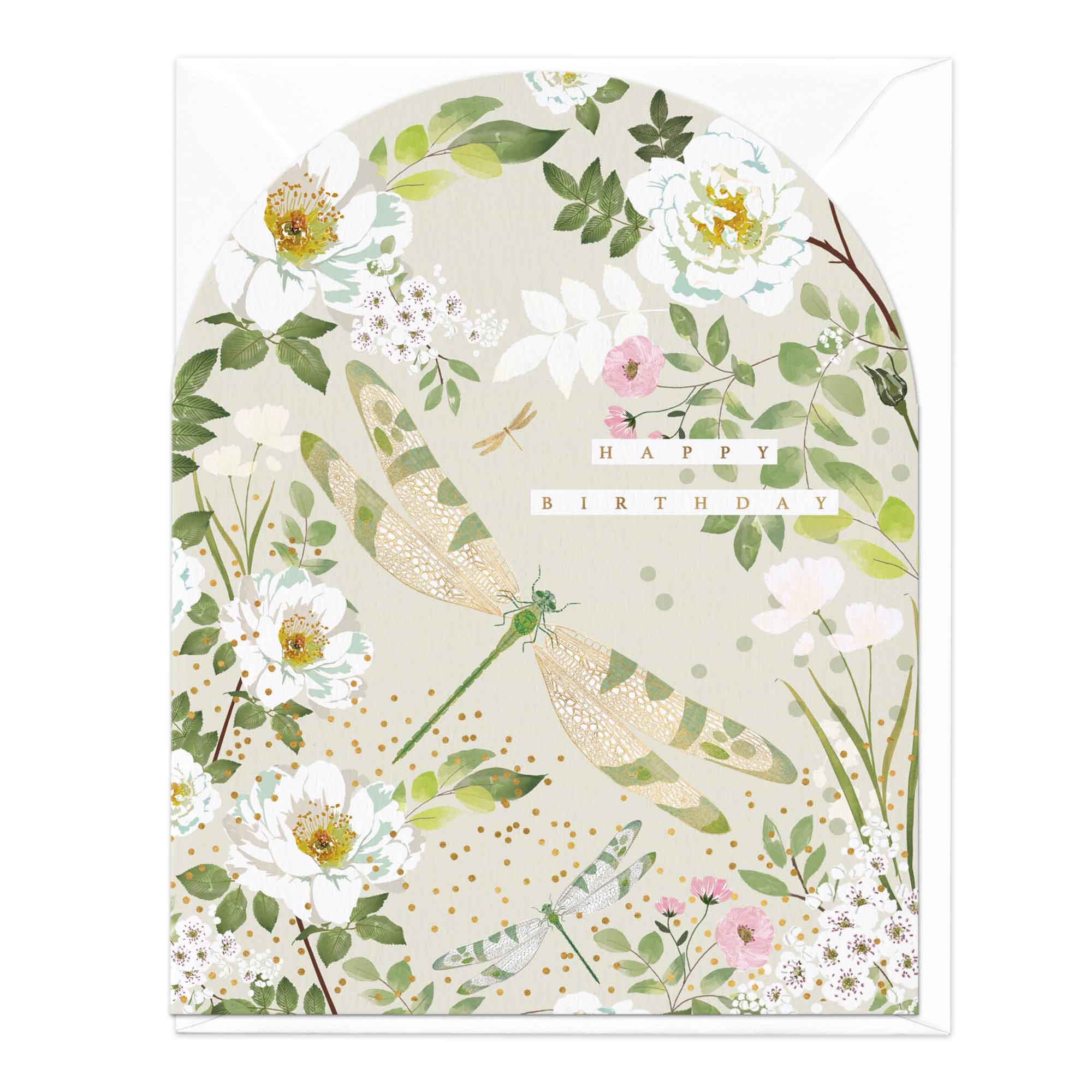 Glittering Dragonfly Birthday Card