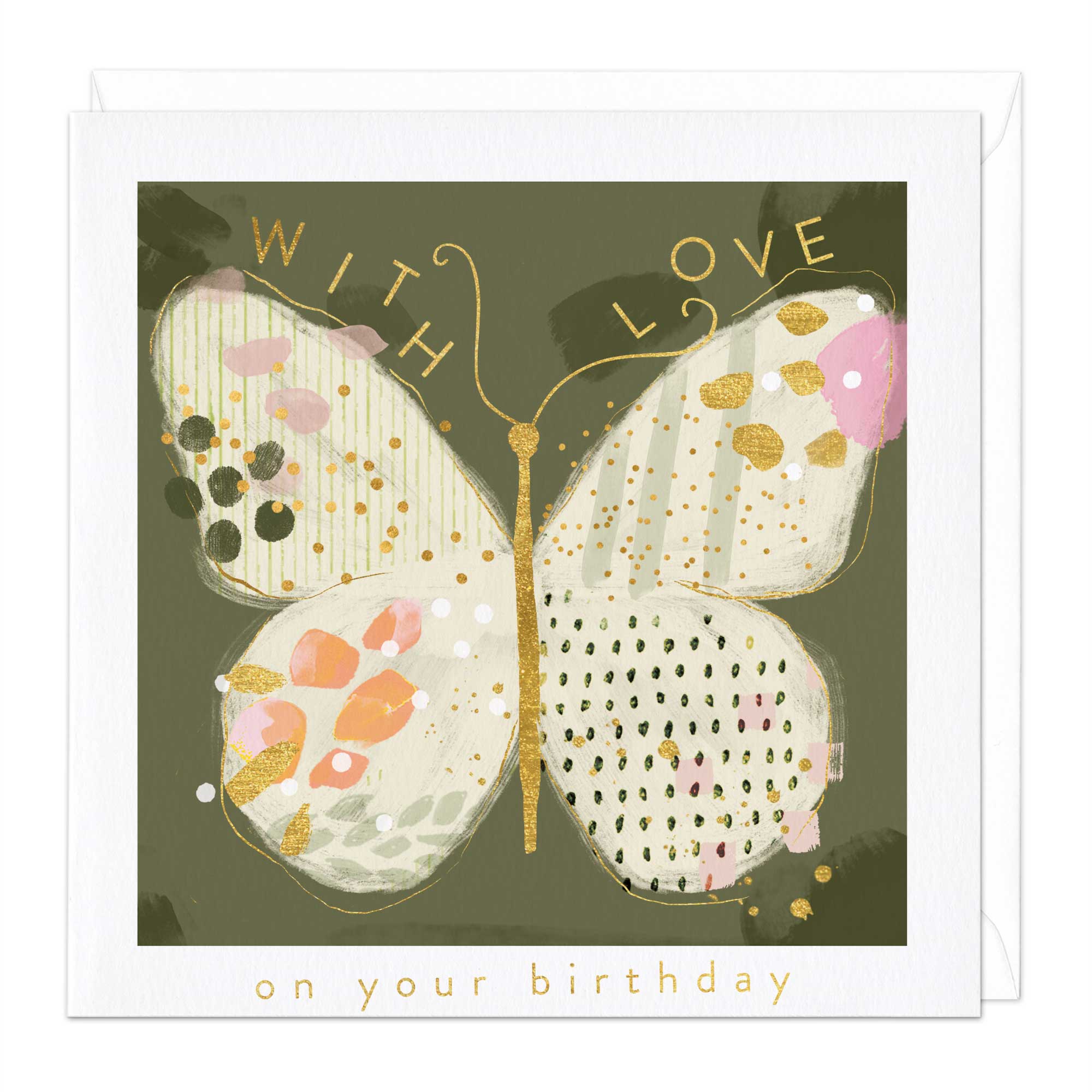 Butterfly With Love Birthday Card