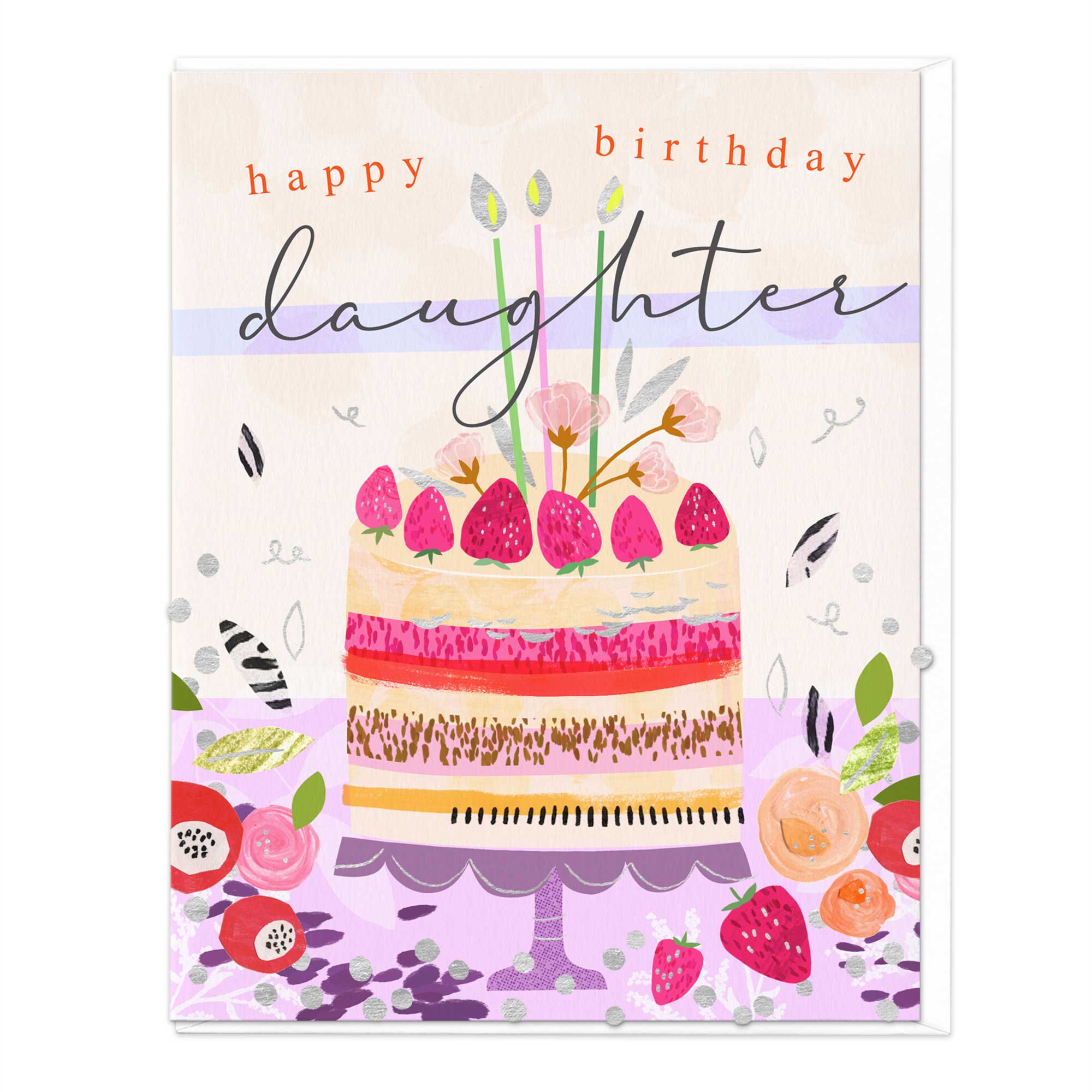 Daughter Big Cake Birthday Card