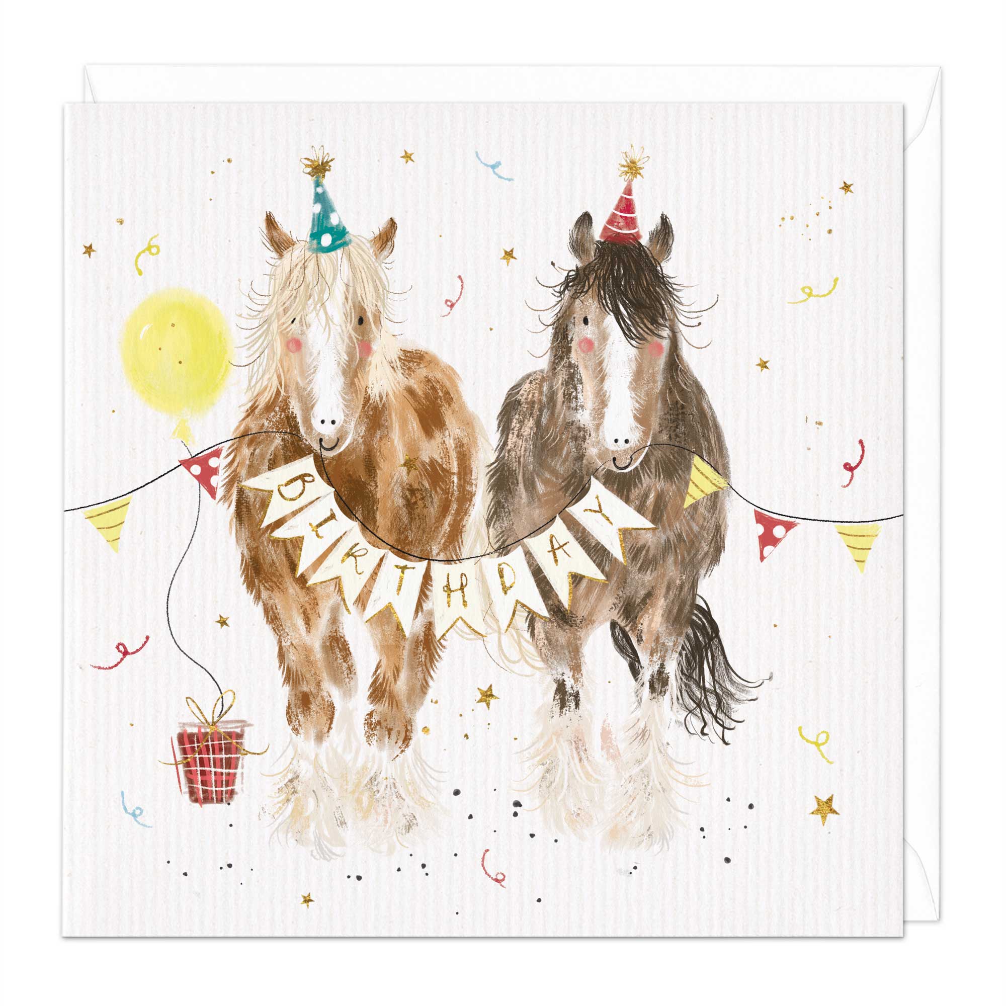 Party Heavy Horse Birthday Card