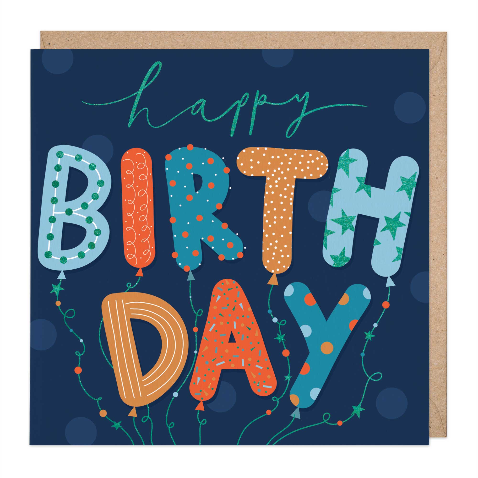 Blue Balloons Happy Birthday Card