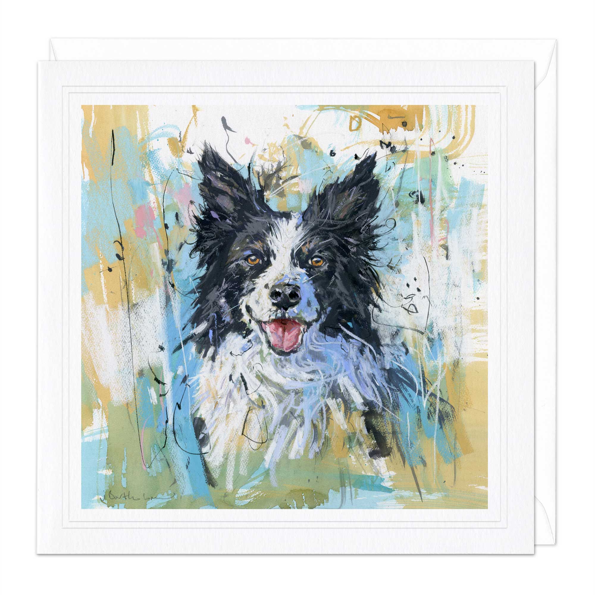 Border Collie 2 Art Card