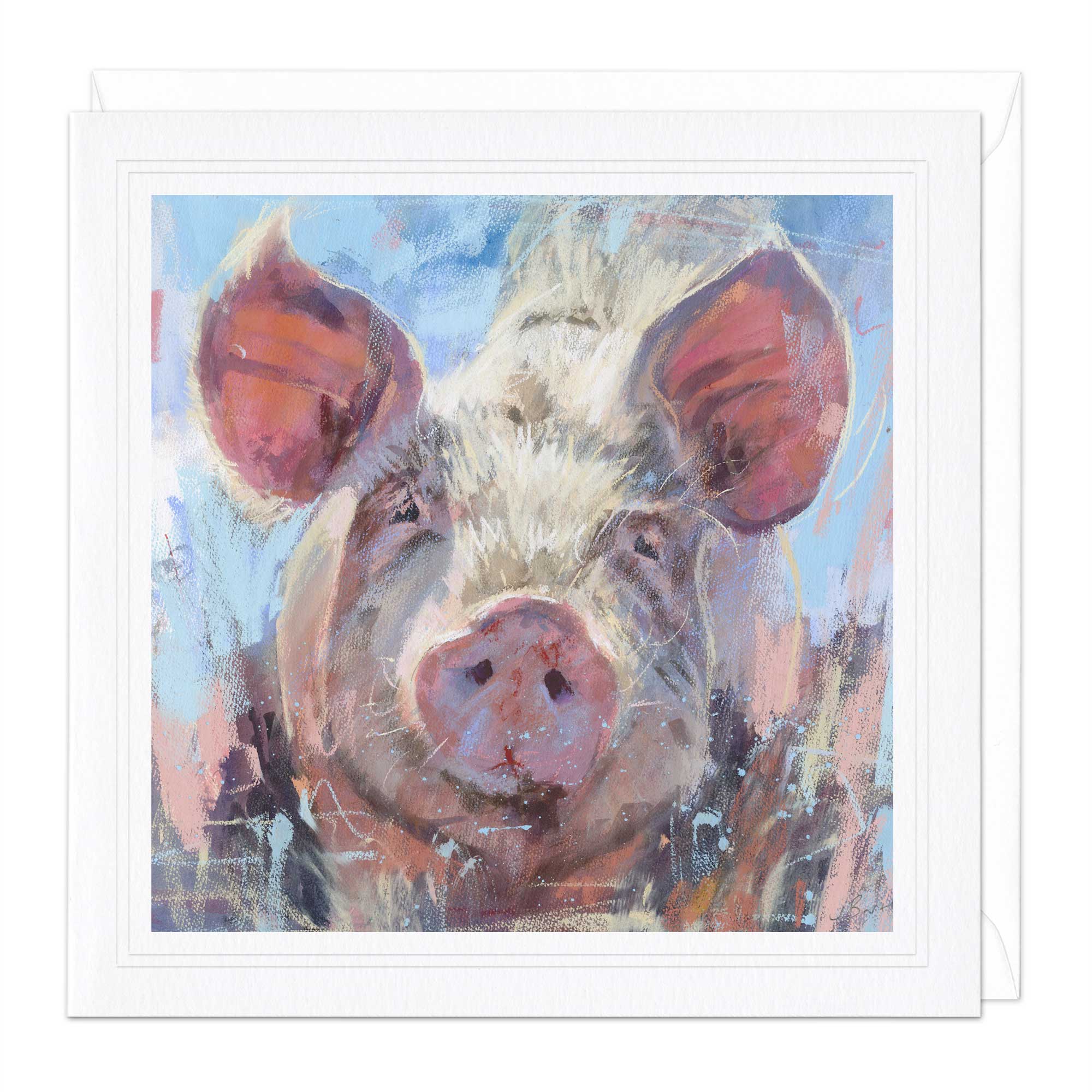 Gilling Pig Art Card