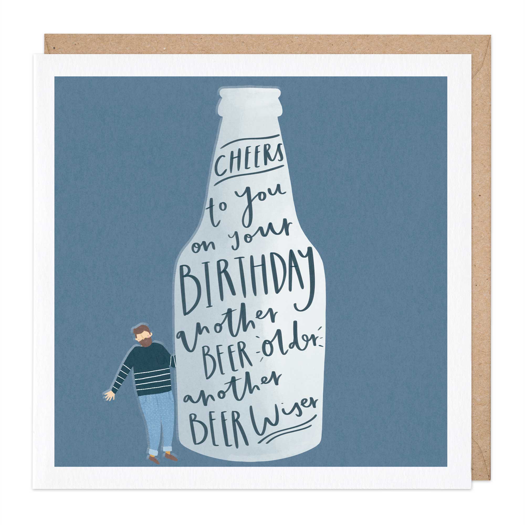 Beer Bottle Birthday Card