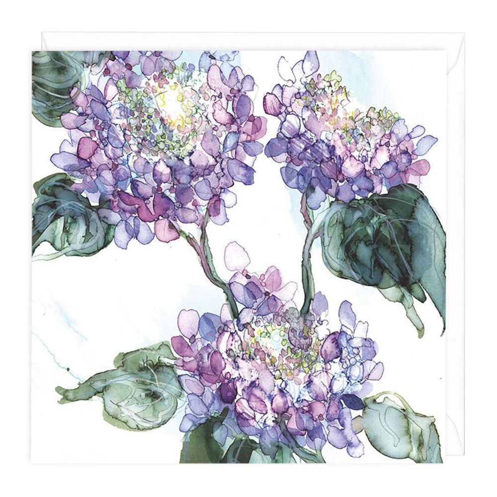 Hydrangea Floral Art Card