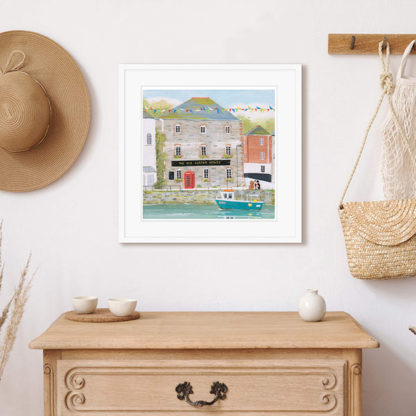 padstow phone box art print