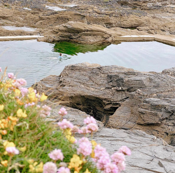 swimming in trevone tidal pool