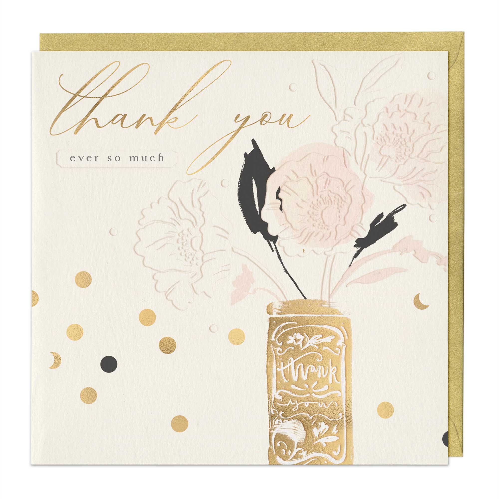 Gracious Peony Thank You Luxury Card