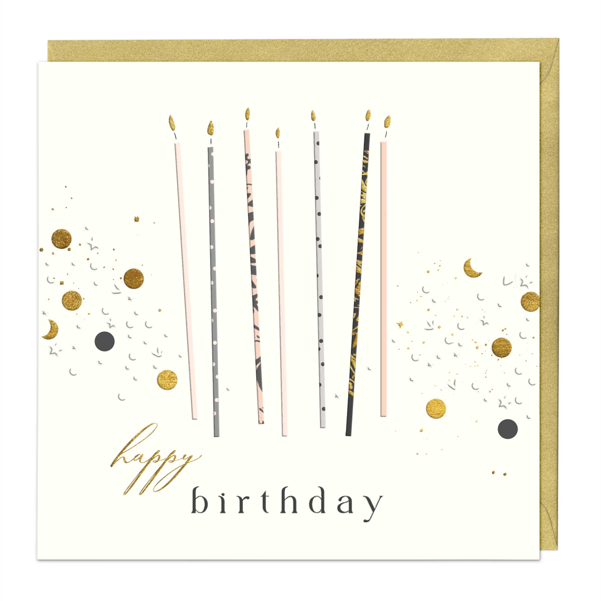 Elegant Candles Birthday Luxury Card