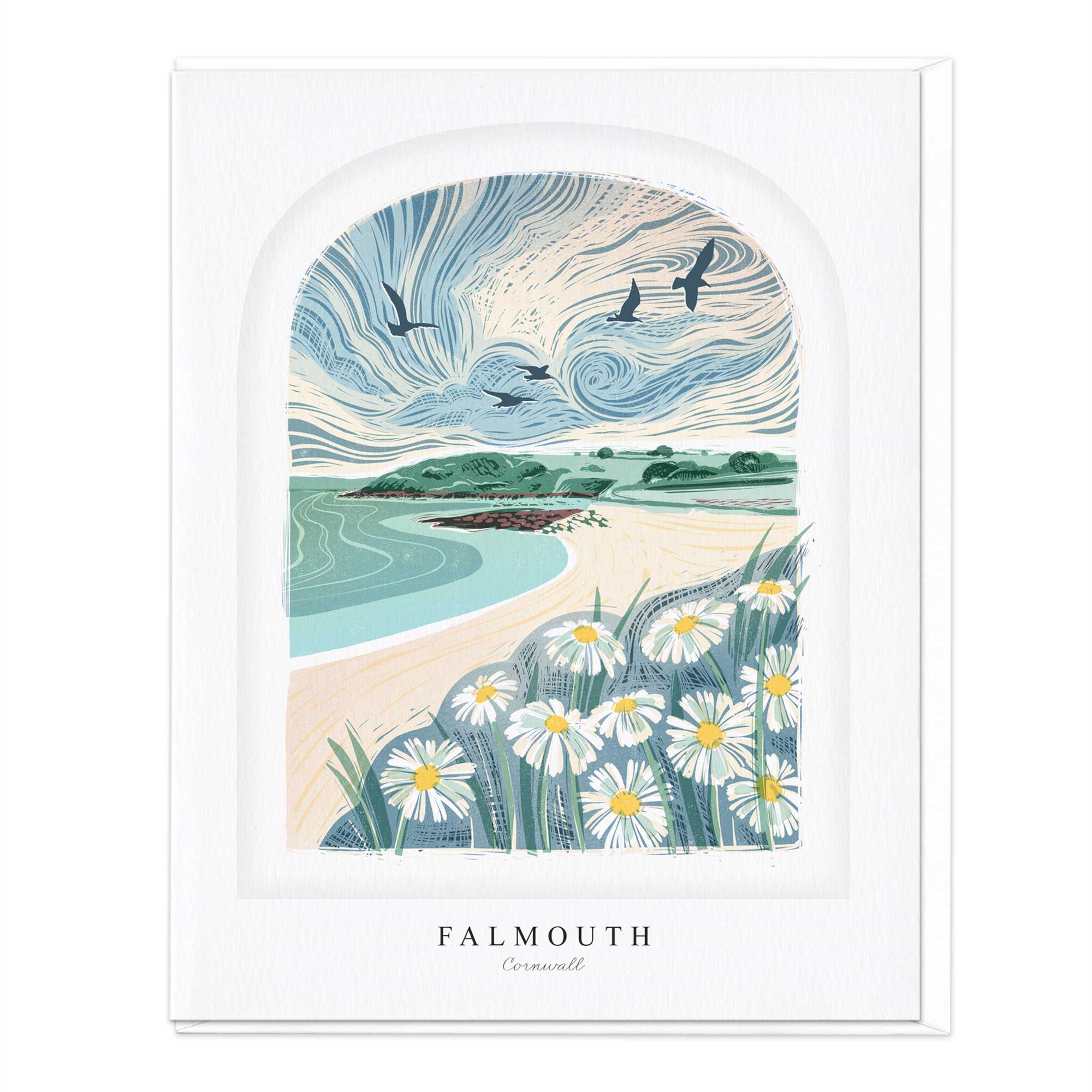 Falmouth Arched Lino Luxury Card