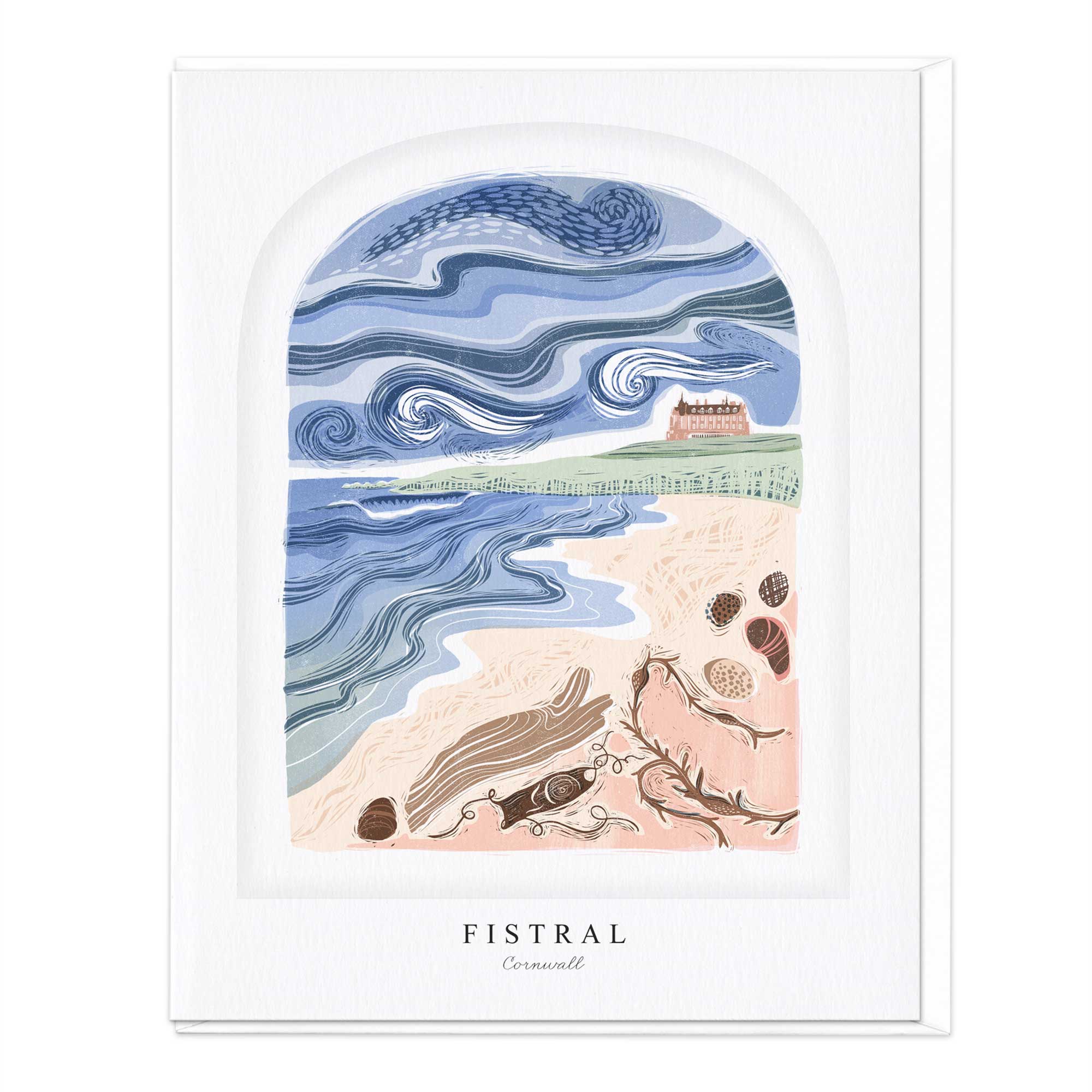 Fistral Arched Lino Luxury Card