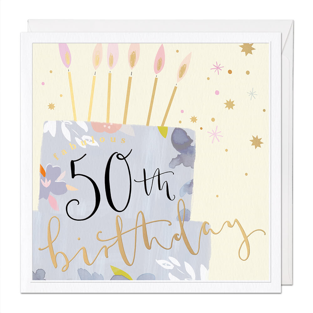 50th Luxury Birthday Card
