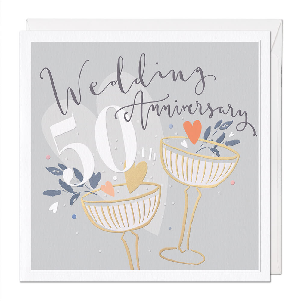 Gold Wedding Luxury Anniversary Card