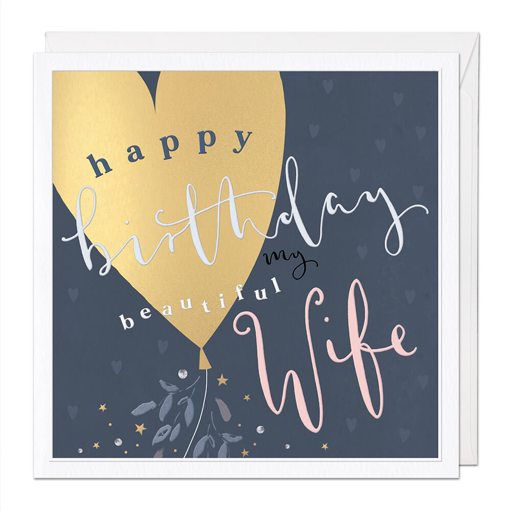 Beautiful Wife Luxury Birthday Card