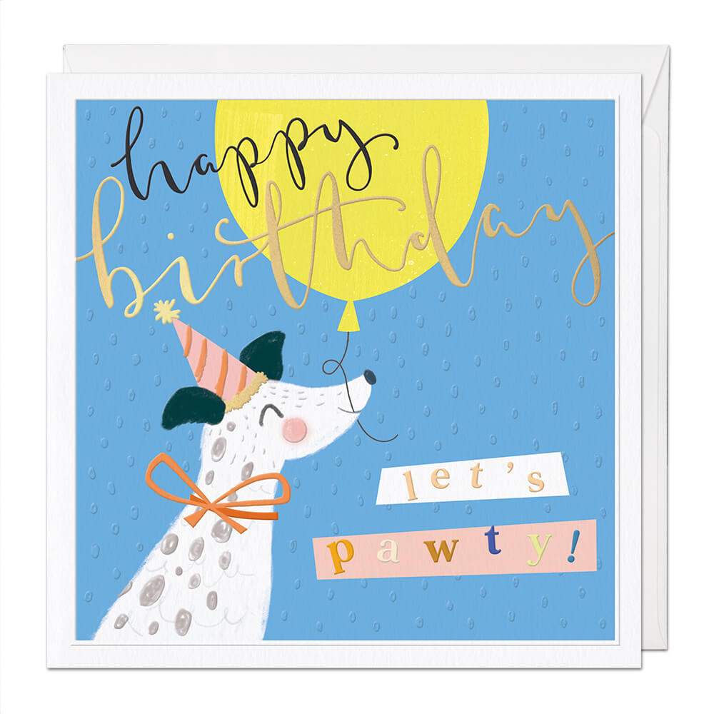 Let’s Pawty Luxury Birthday Card
