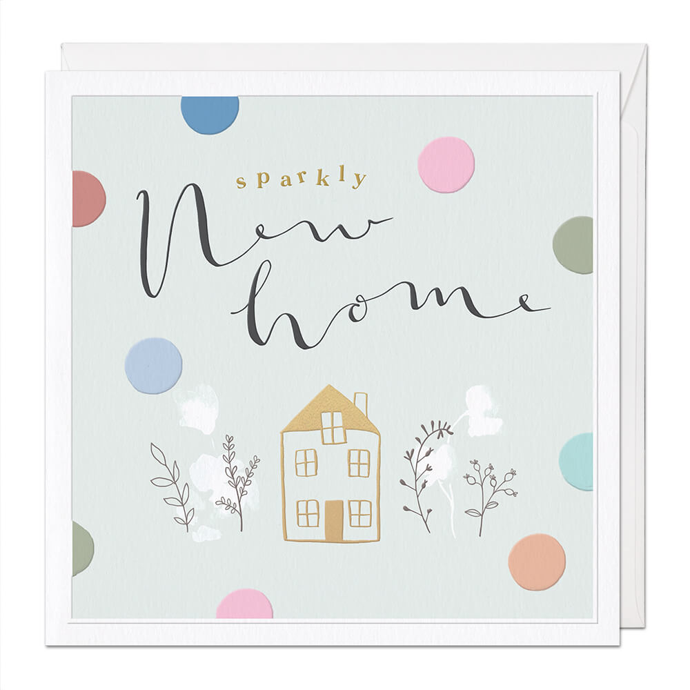 Sparkly New Home Luxury Greeting Card
