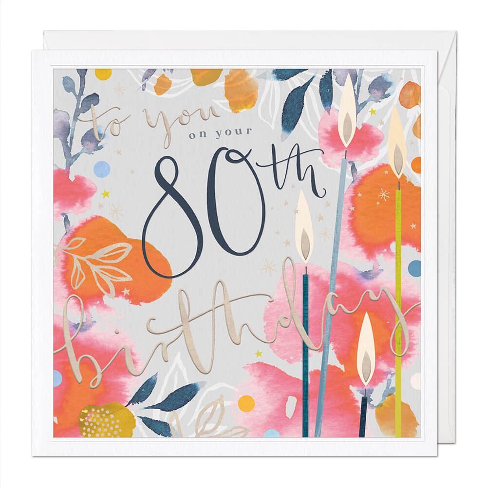 80th Luxury Birthday Card