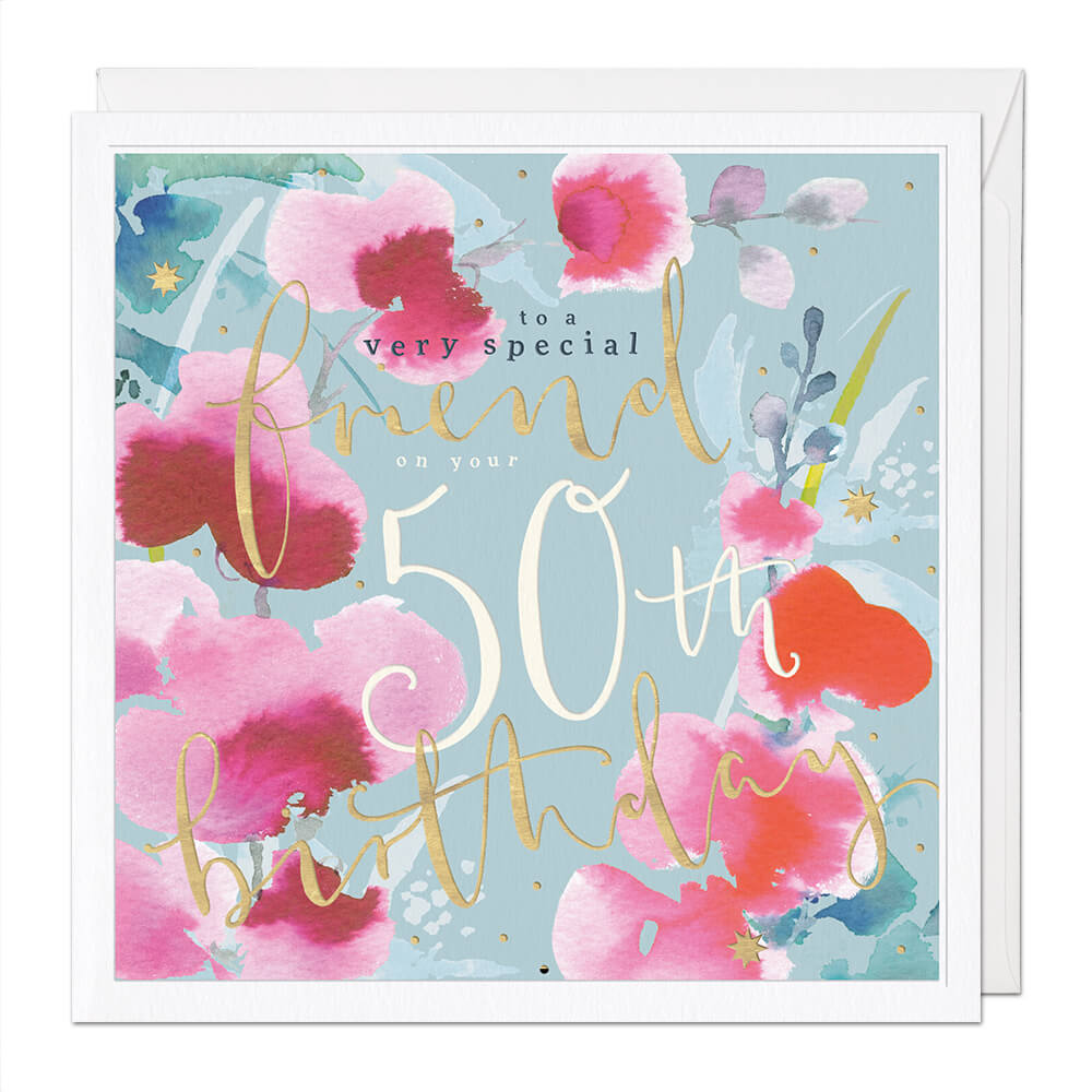 Special Friend 50th Luxury Birthday Card