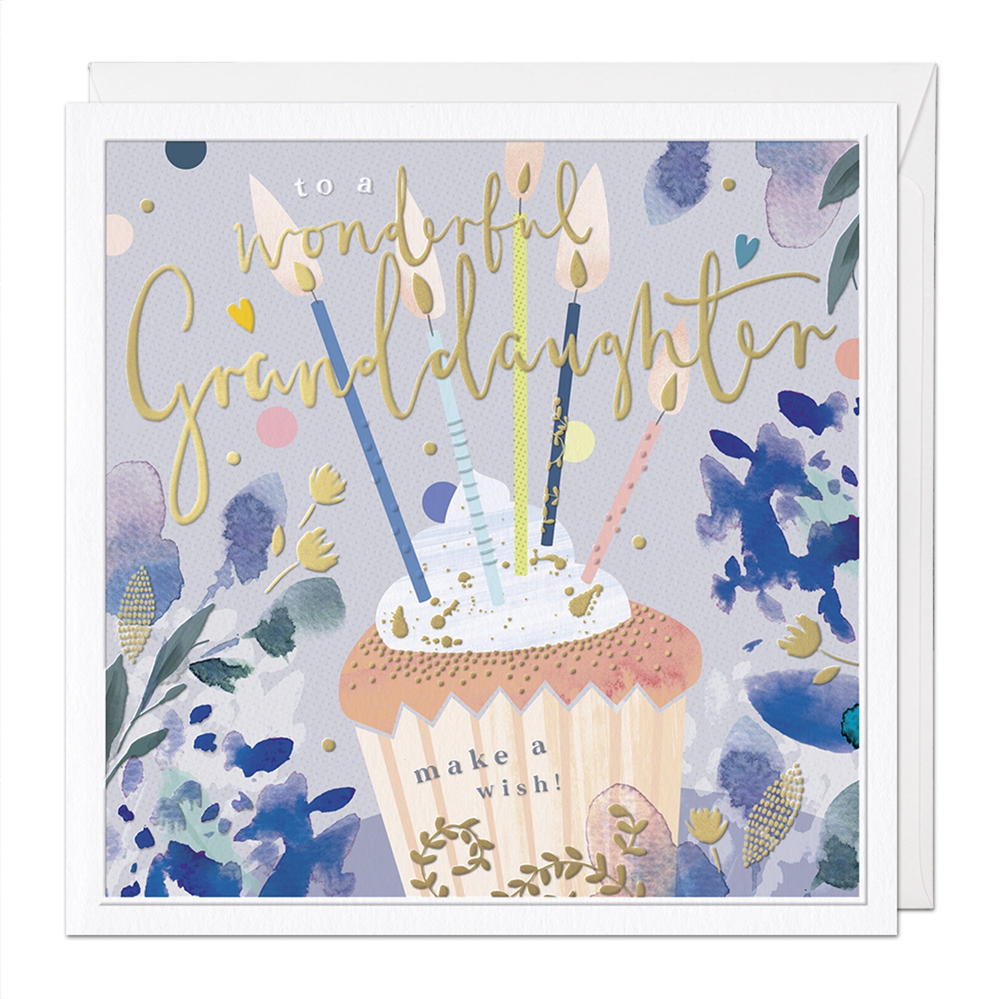 Cupcake Granddaughter Luxury Birthday Card