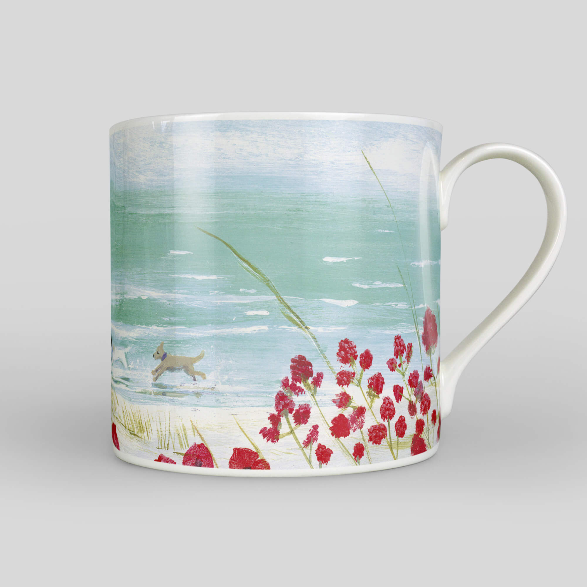 Poppies By The Sea China Mug
