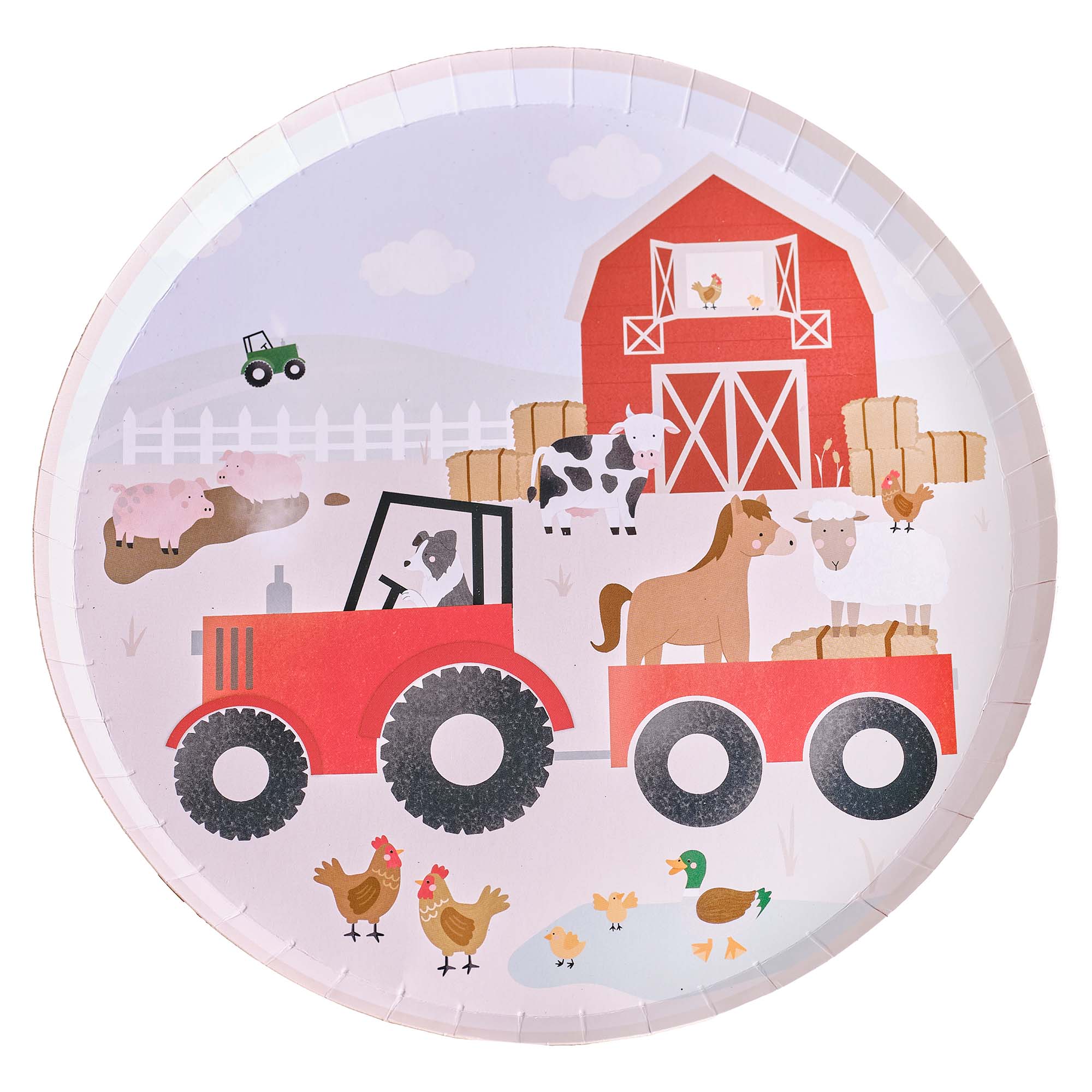 Farm Scene Paper Plates