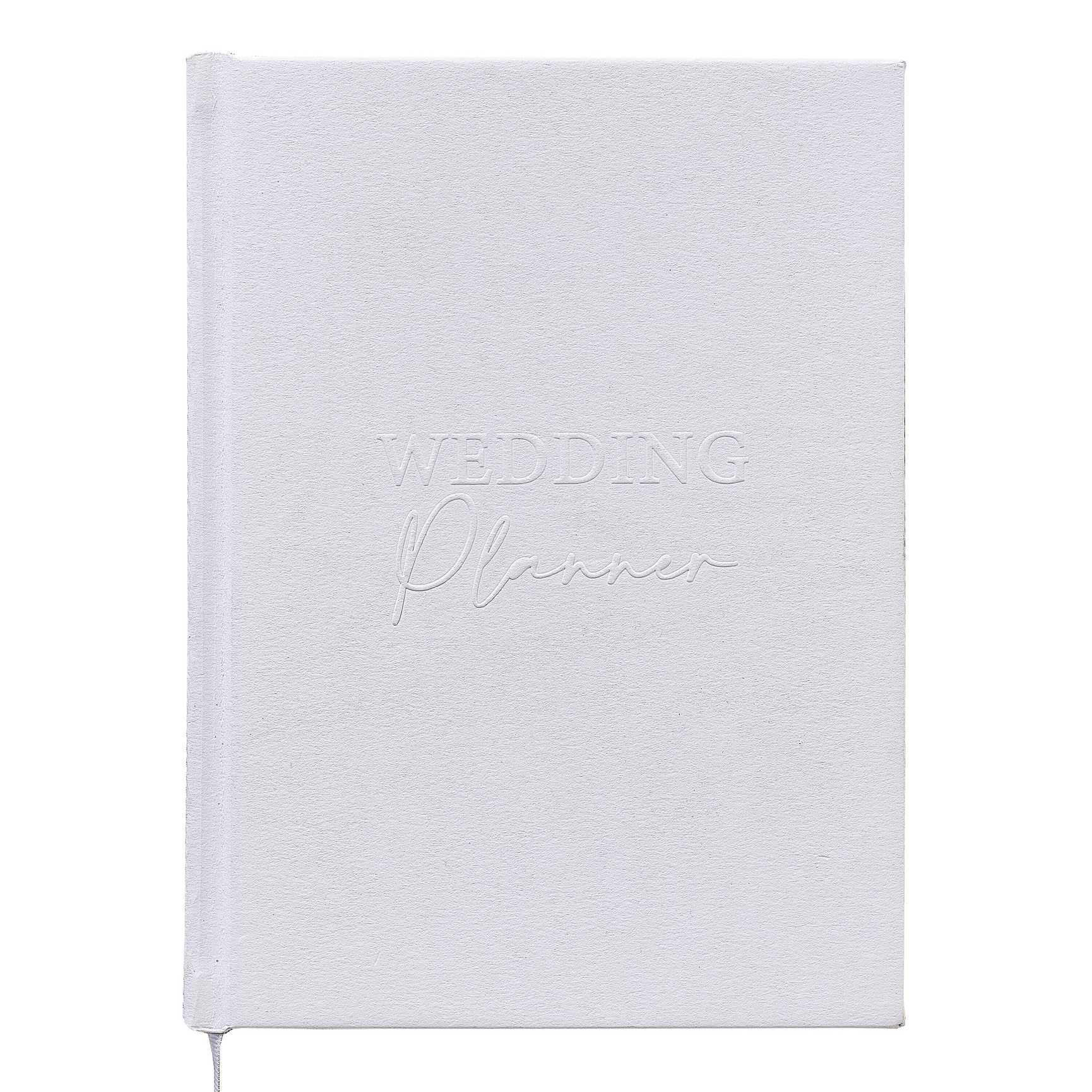 White Embossed Wedding Planner